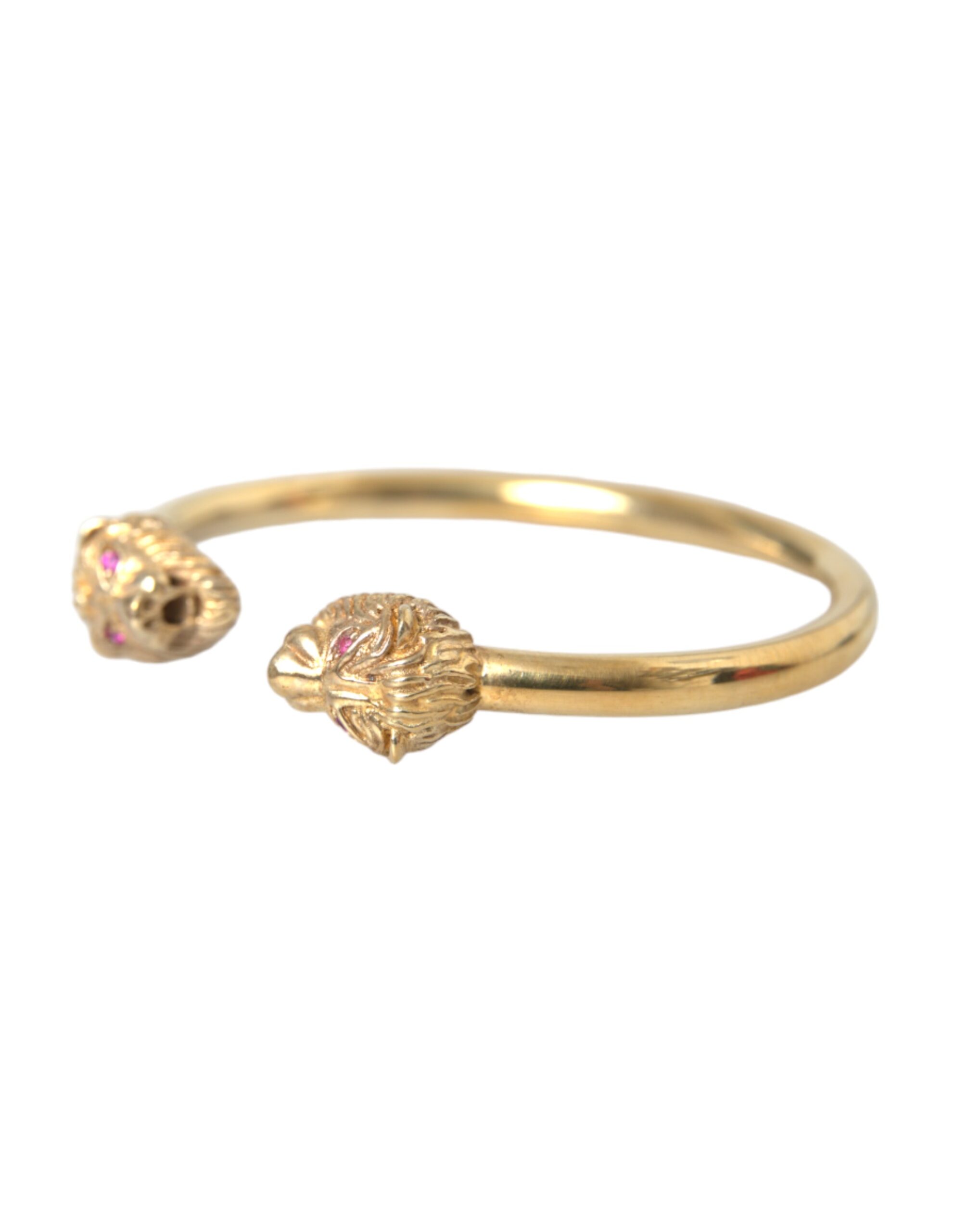 Gold CZ Lion Bangle Bracelet Women hover