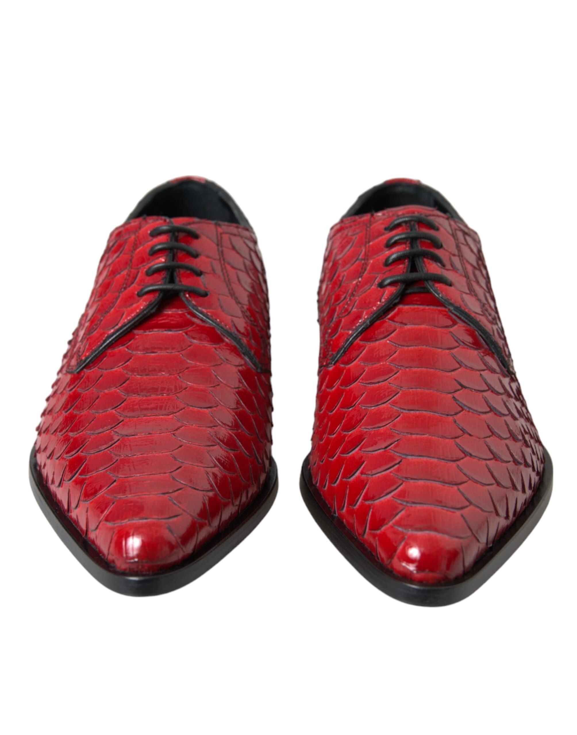 Red Textured Varnished Derby Men Formal Shoes hover