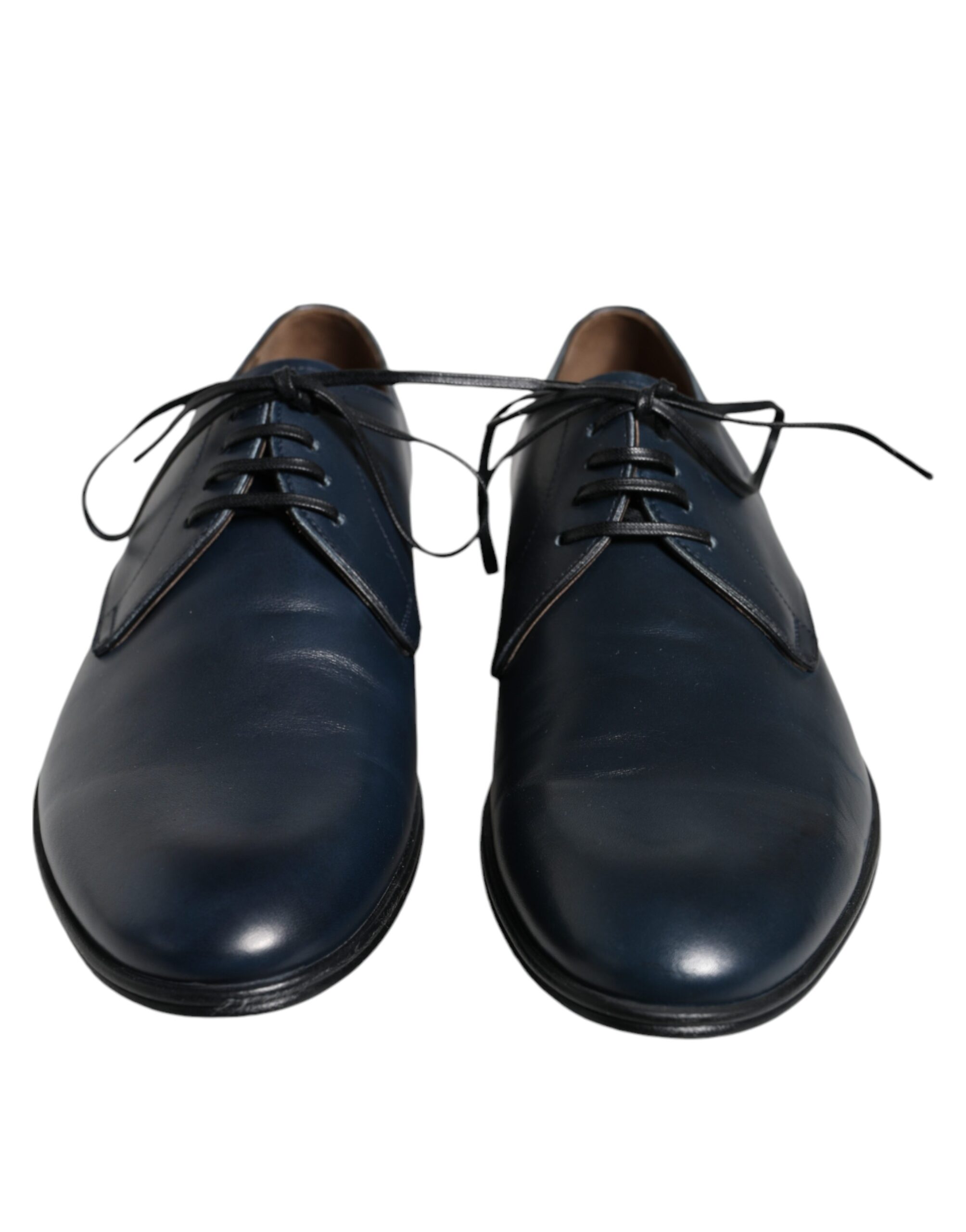 Navy Blue Leather Derby Dress Formal Shoes hover