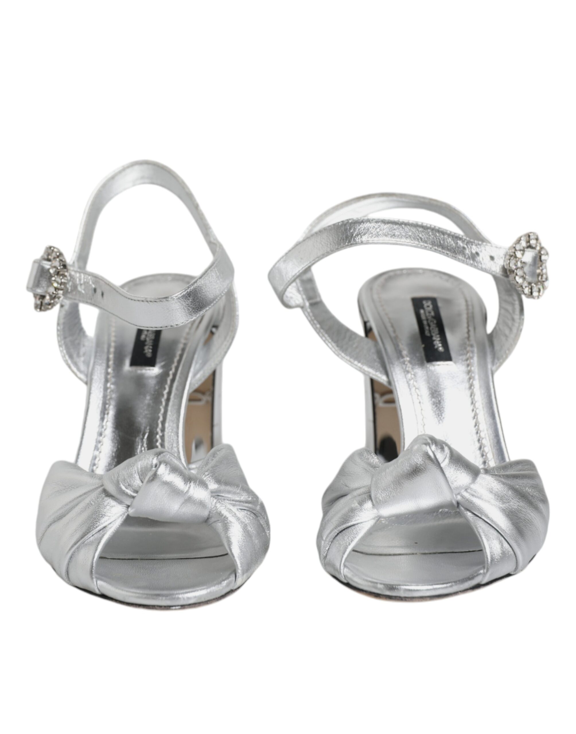 Silver Mirror Heels KEIRA Sandals Shoes hover