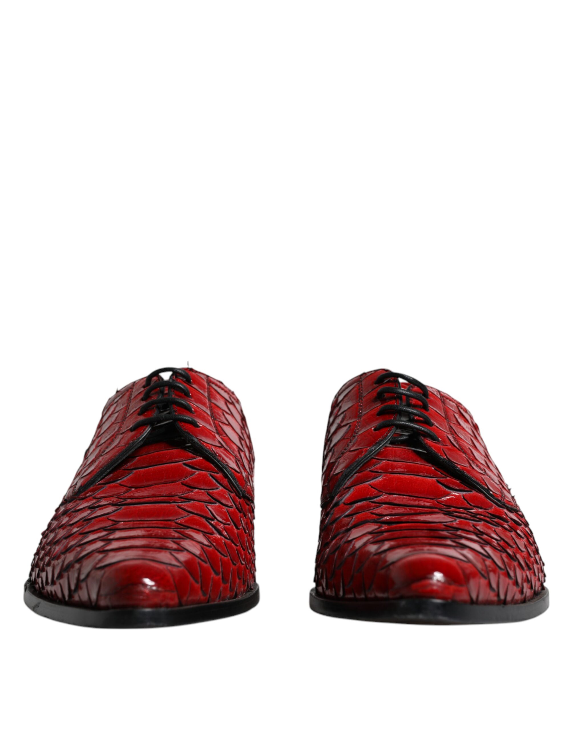Red Textured Varnished Derby Men Formal Shoes hover
