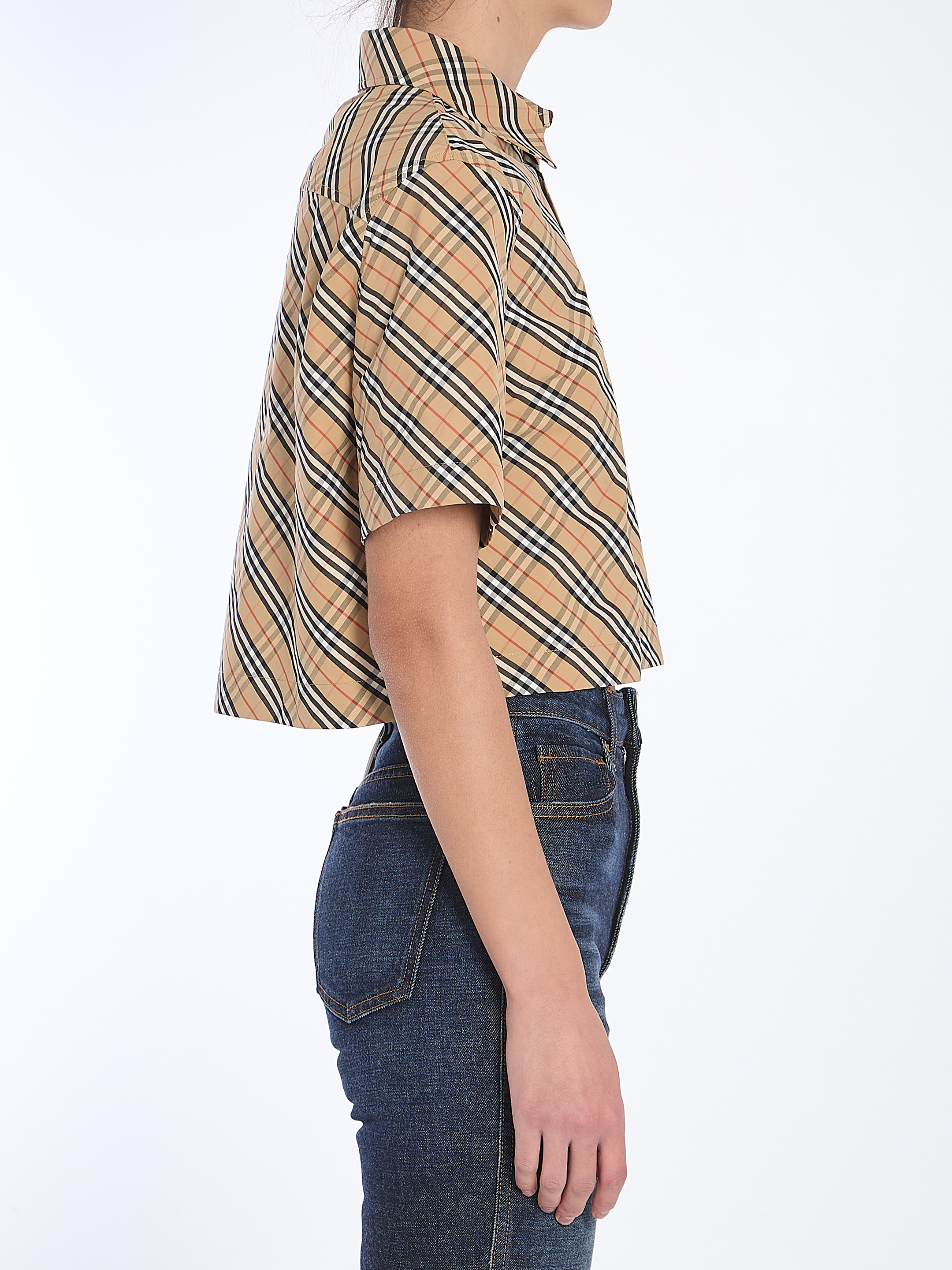 Check cropped shirt