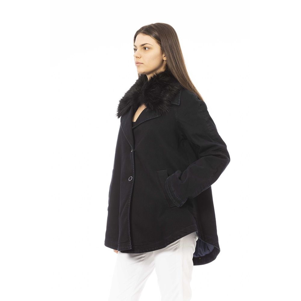 Black Cotton Women Jacket hover