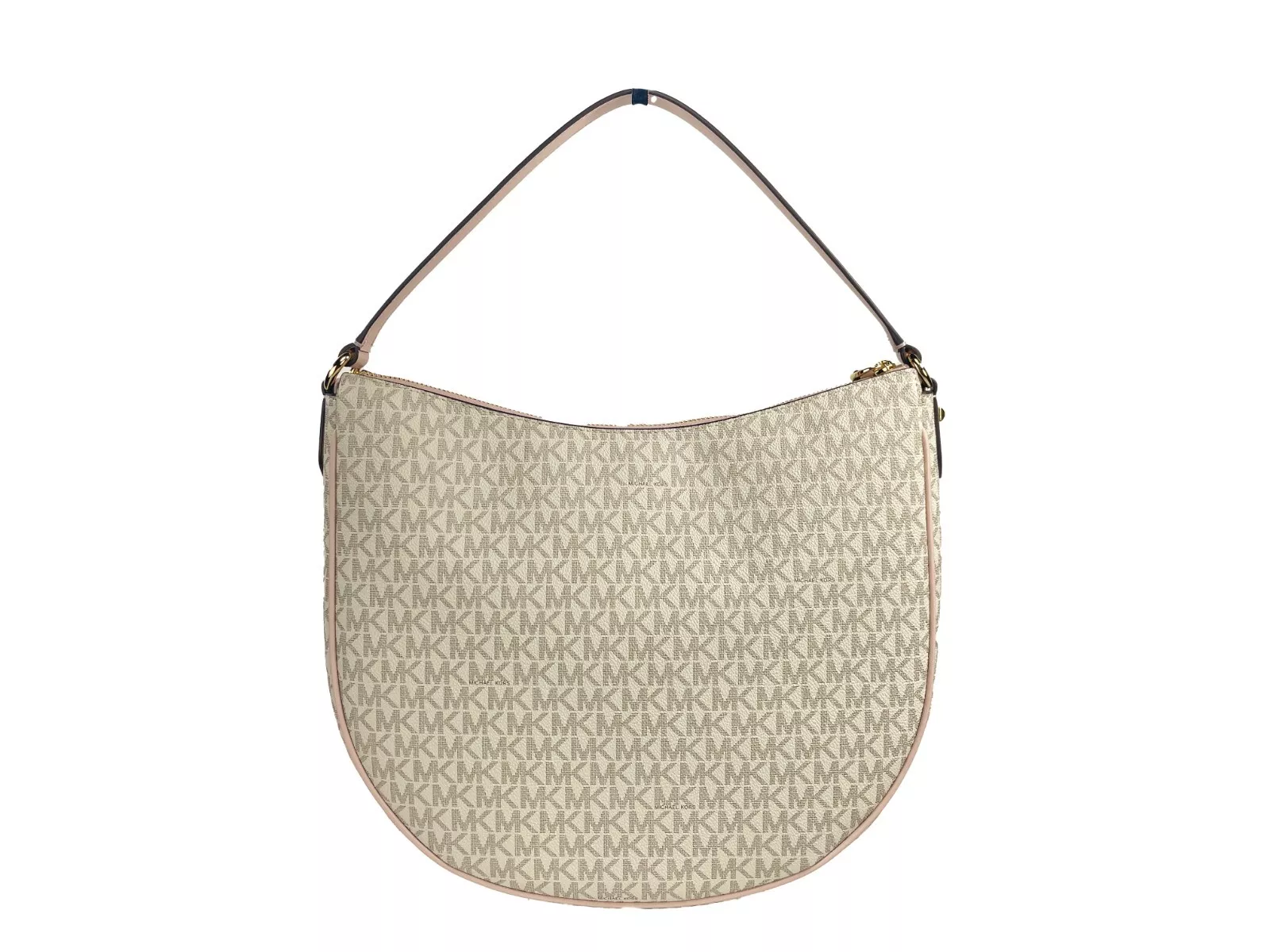 Large Dover Half Moon Crossbody Bag Purse Powder Blush Multi hover