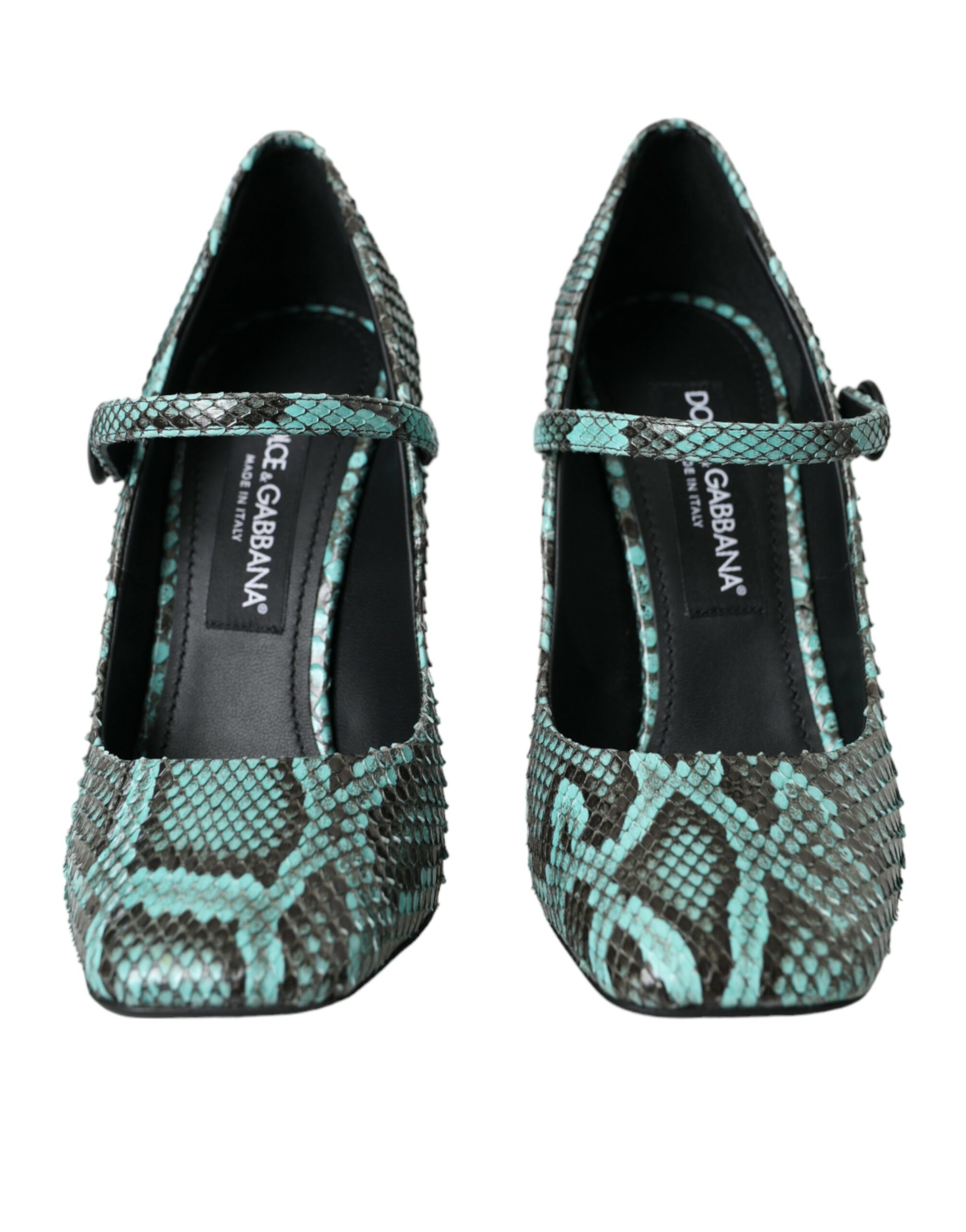 Aqua Python Leather Mary Jane Pumps Shoes hover