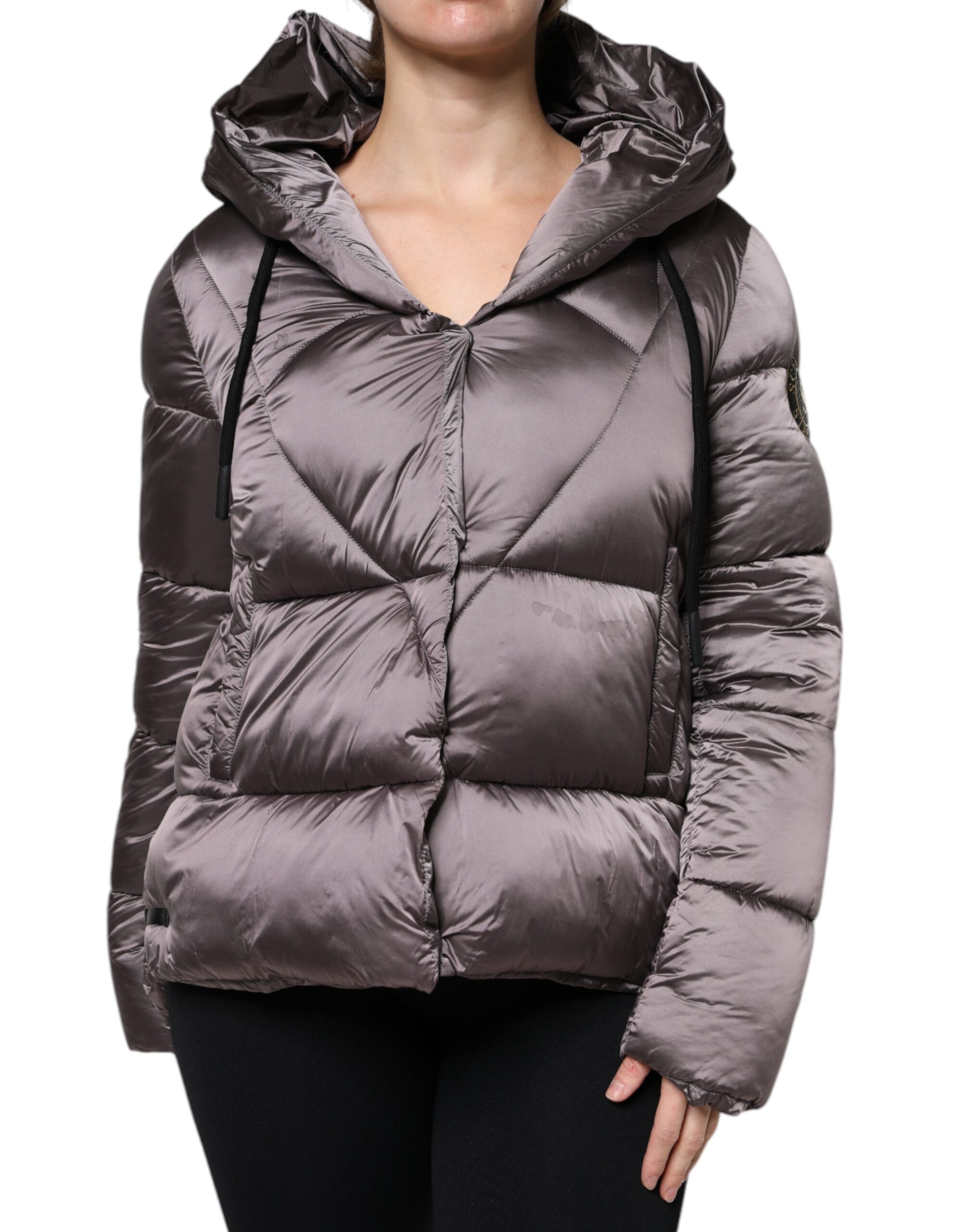 Violet Puffer Quilted Hooded Women Coat Jacket hover