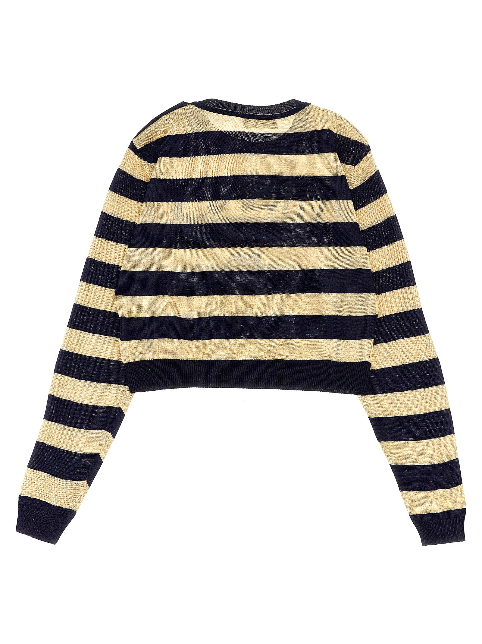 Lurex striped sweater with logo embroidery hover