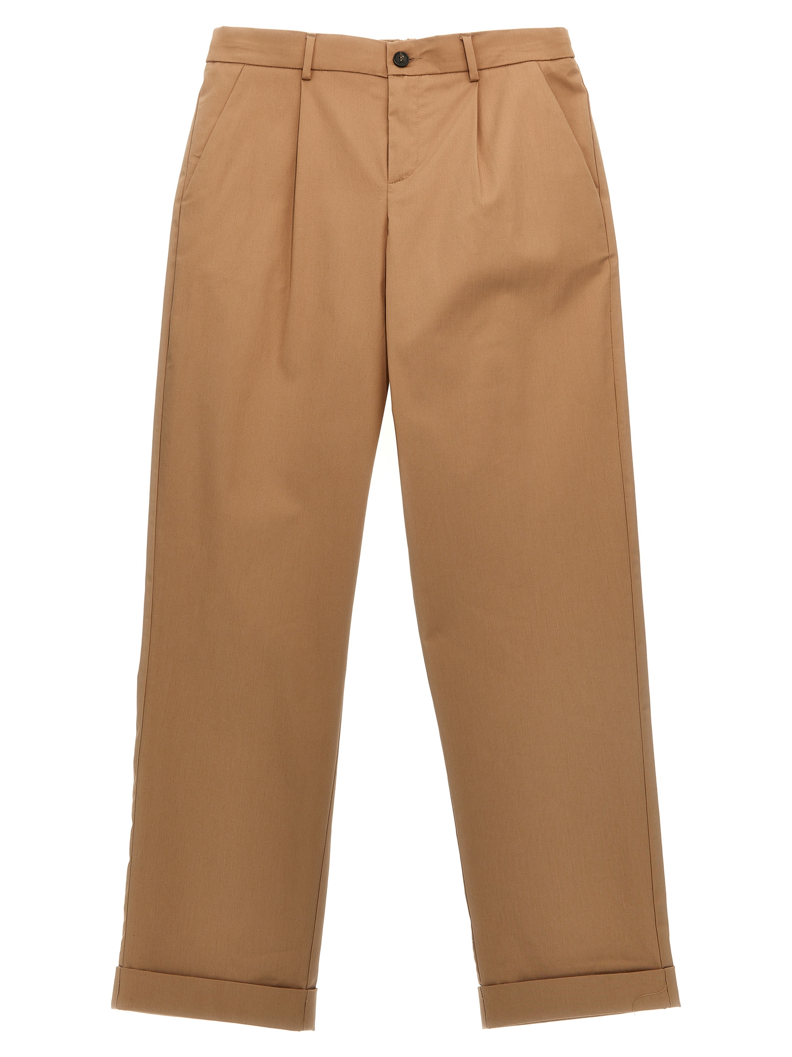 Pants with front pleats
