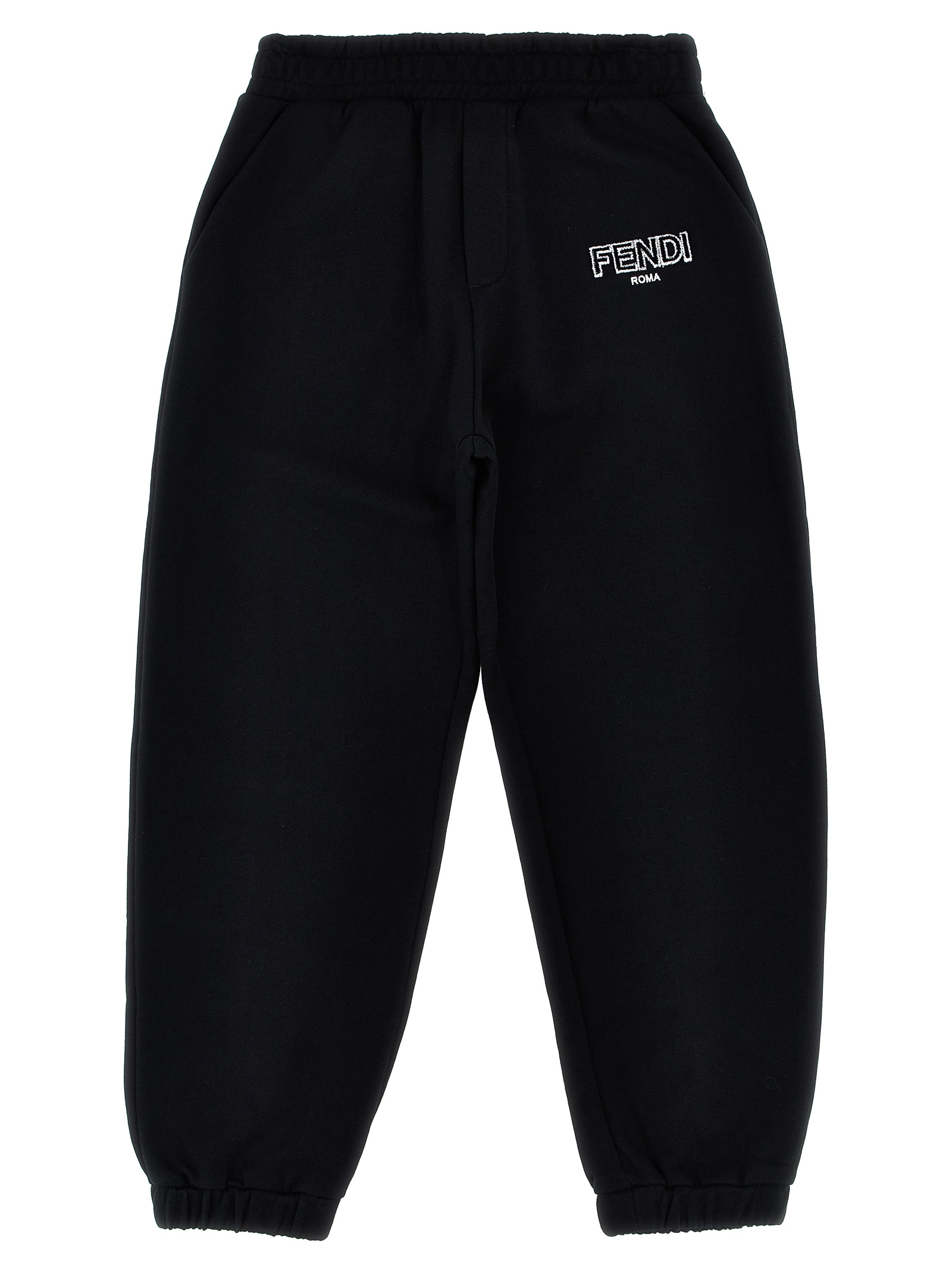 Flocked logo joggers