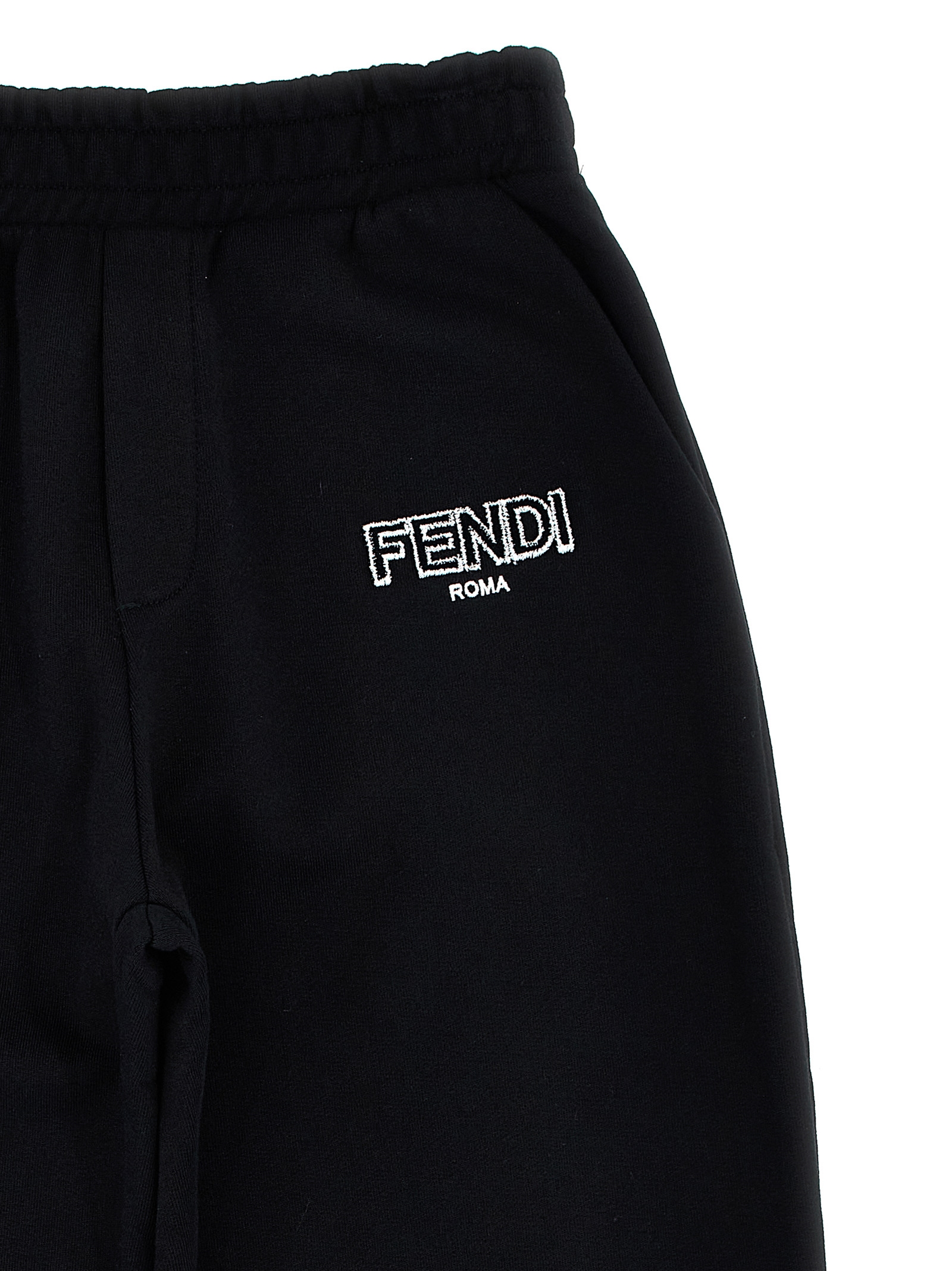 Flocked logo joggers