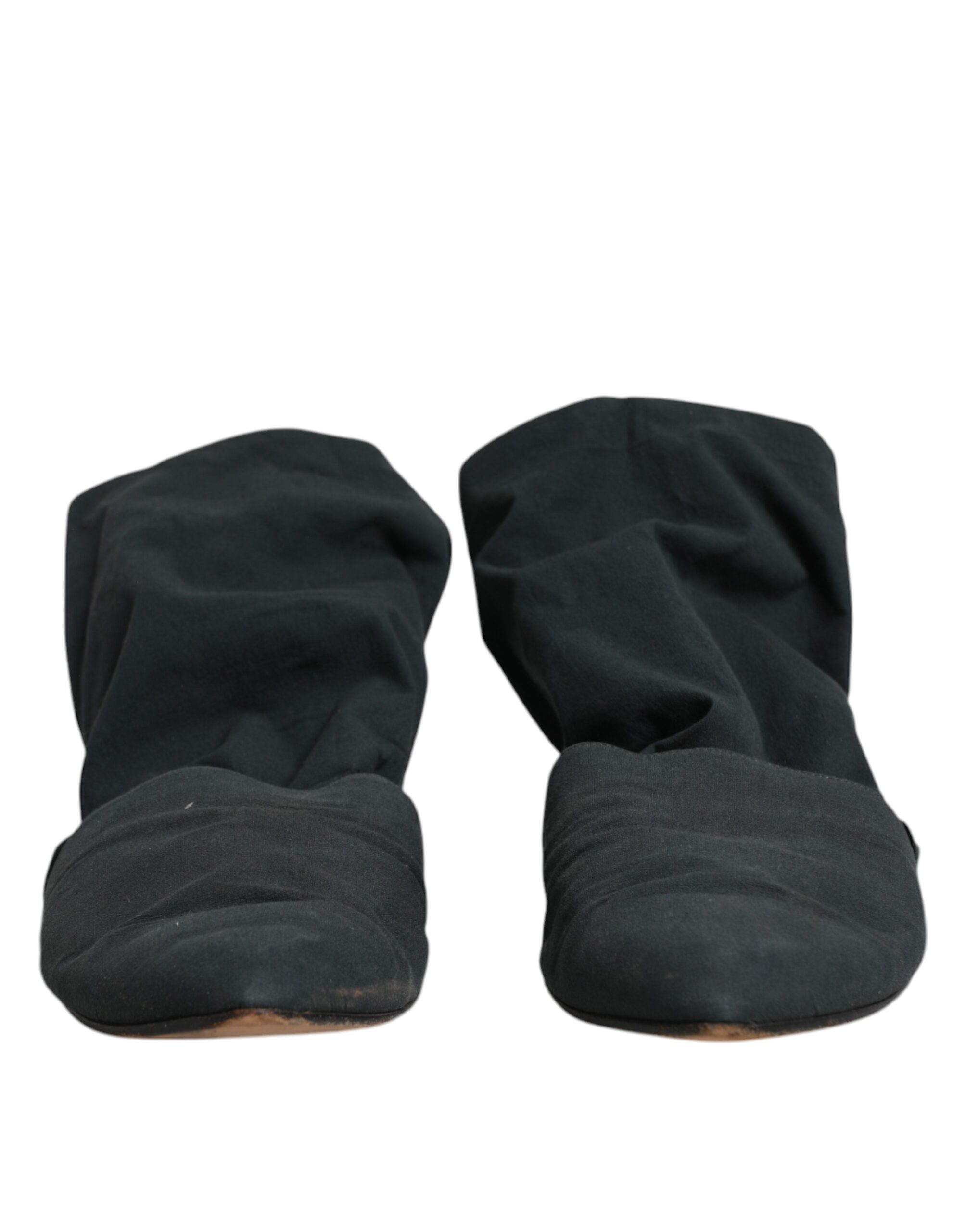 Green Cotton Sock Style Ankle Boots Shoes hover