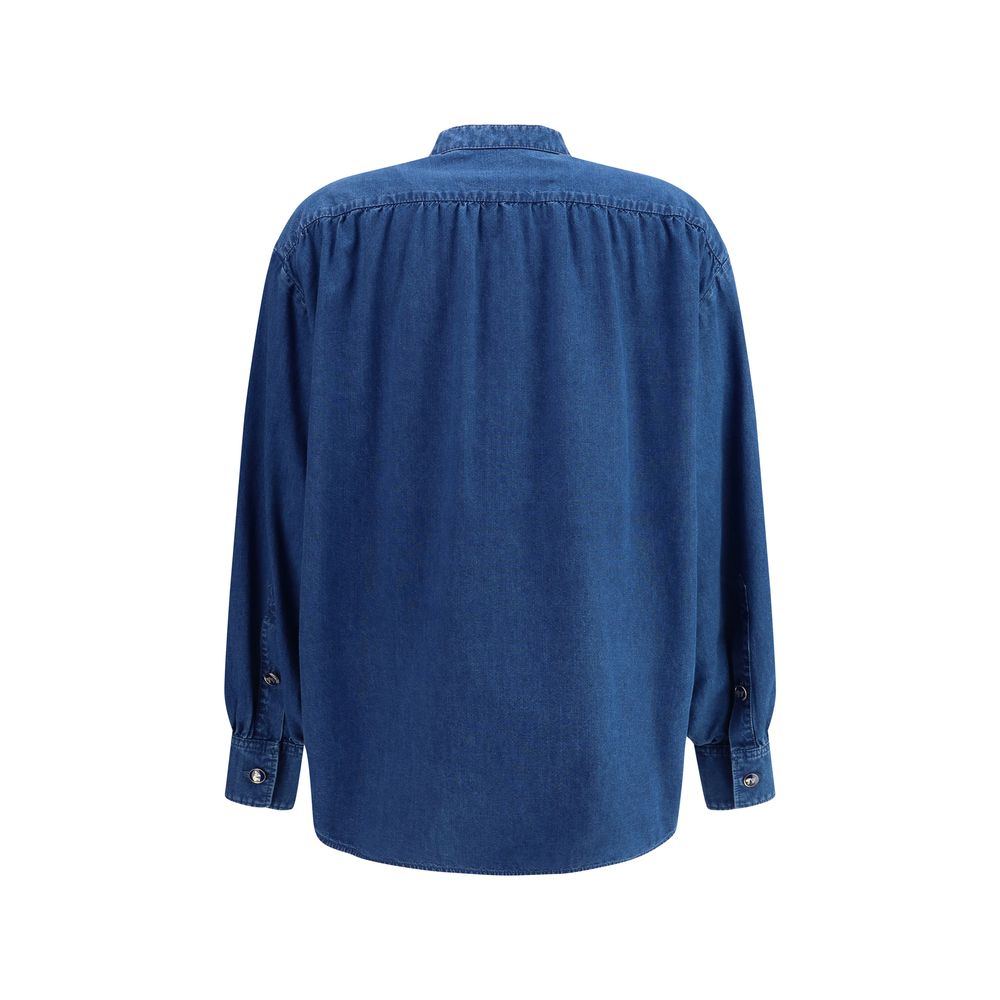 Ruffle denim Shirts hover