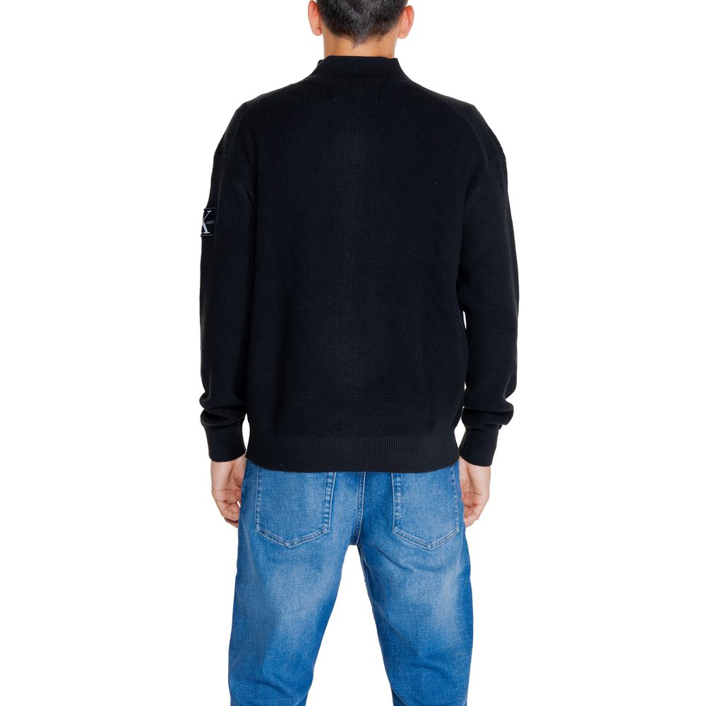 Black Cotton Rigenerato Cardigan hover