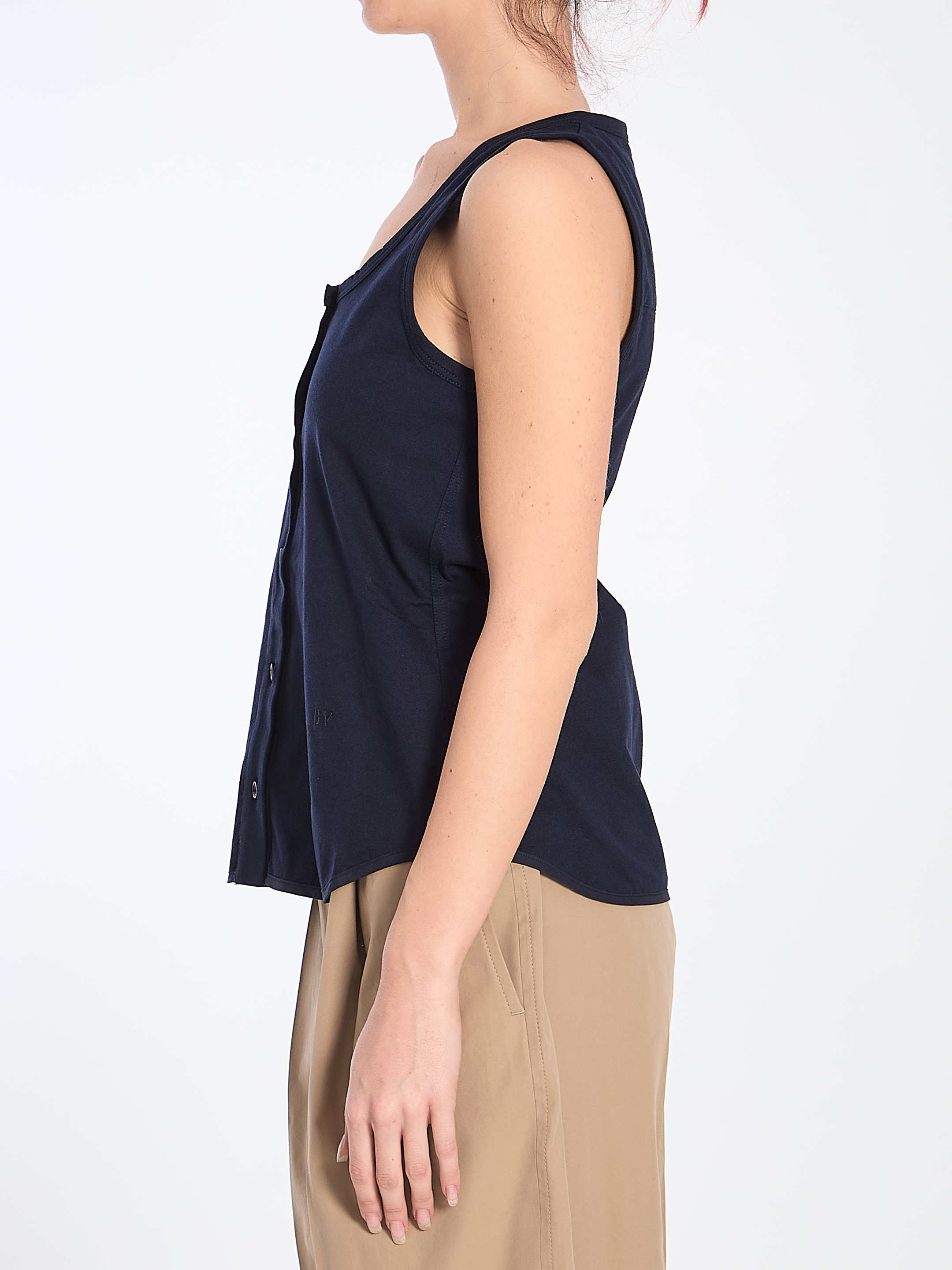 Tank top with buttons