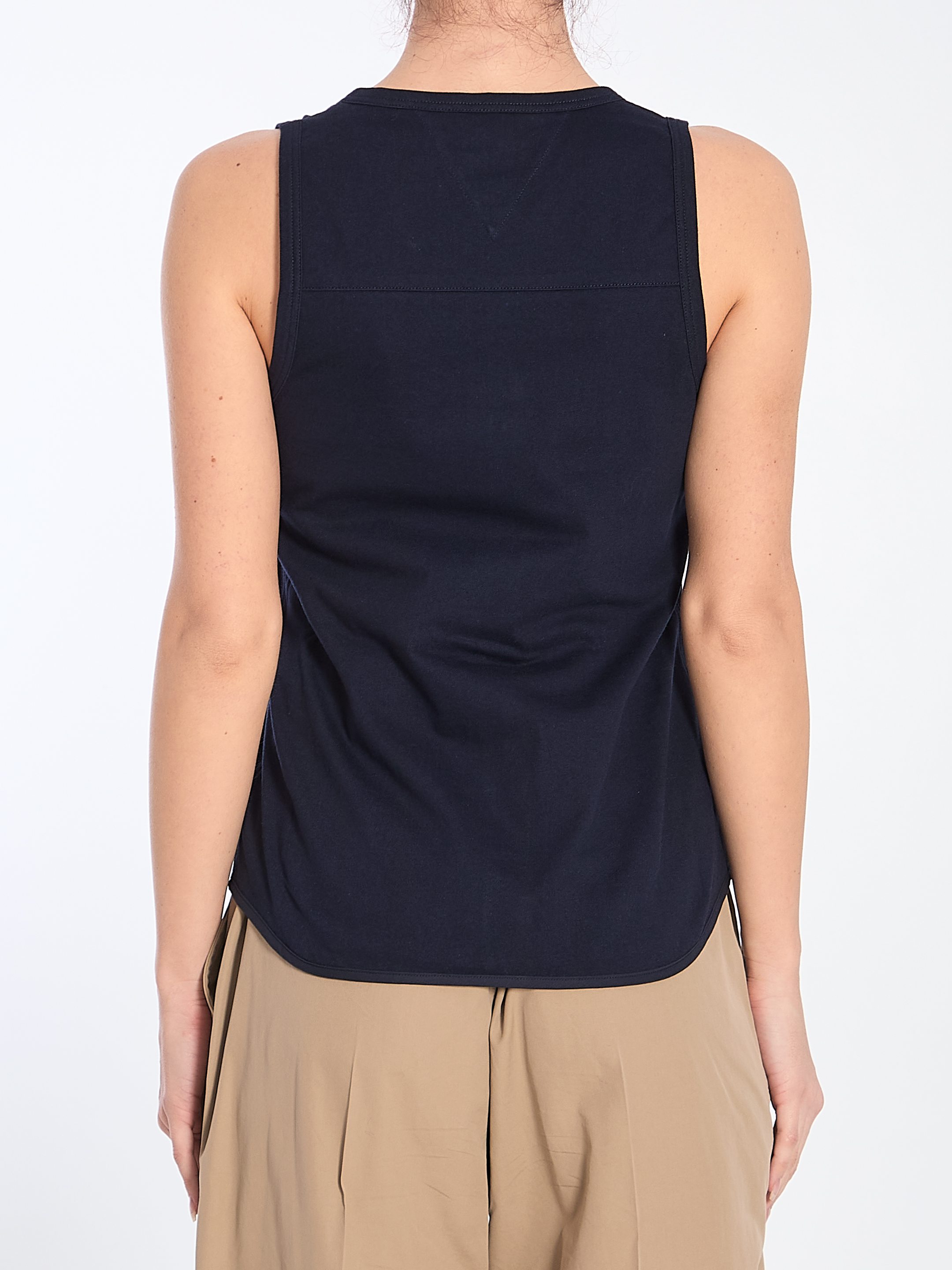 Tank top with buttons