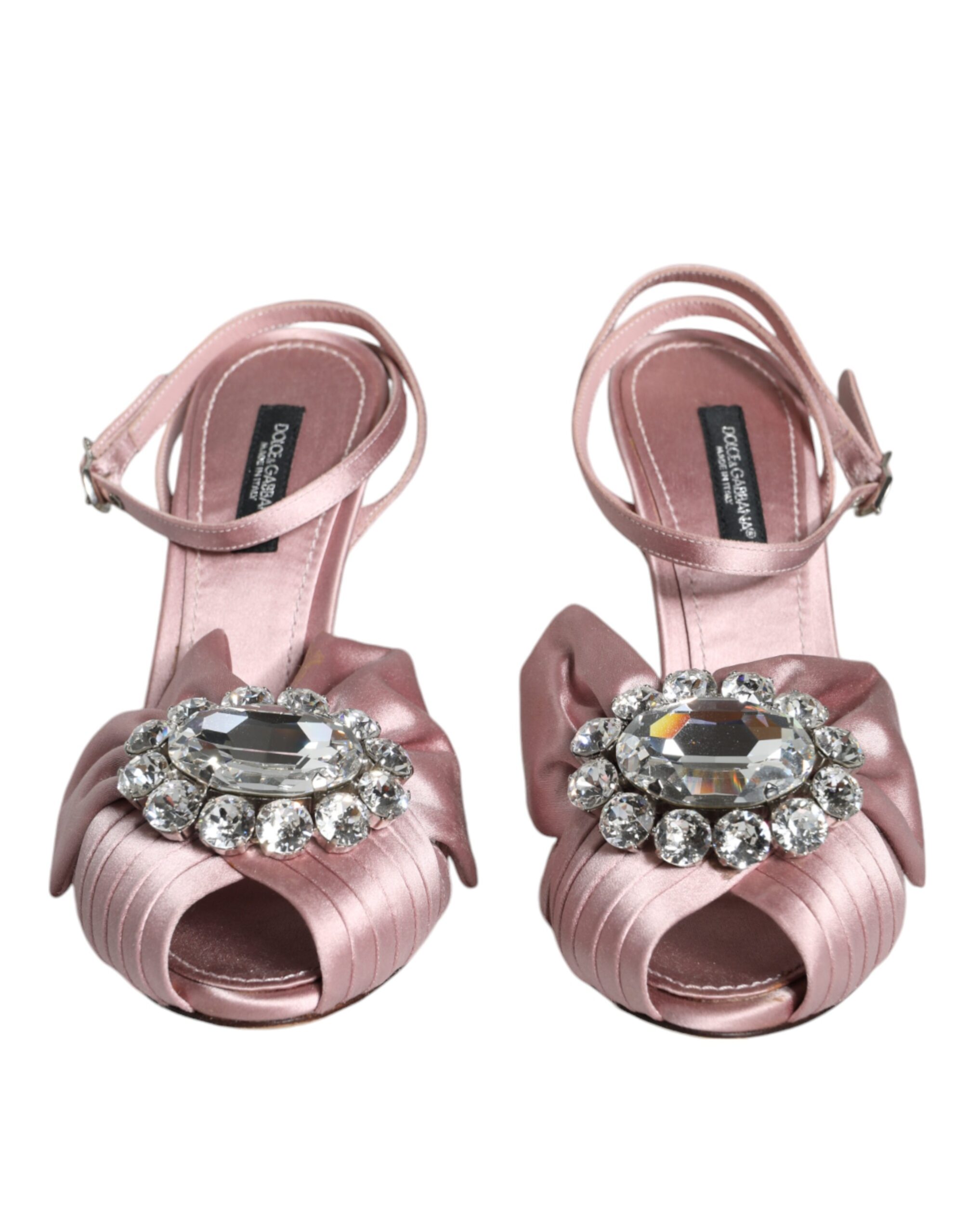 Pink Keira Crystal Heels Sandals Shoes hover