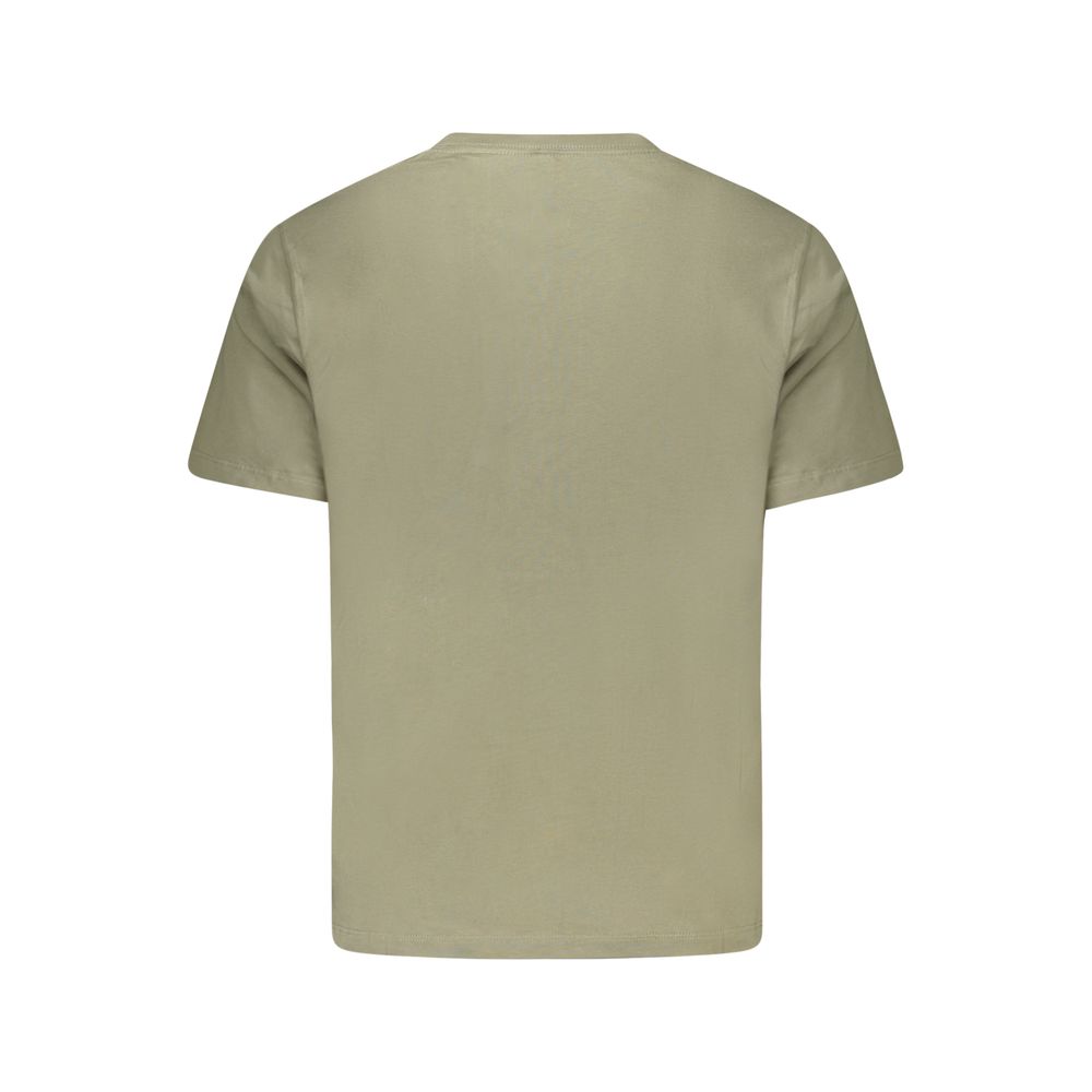 Green Cotton Men T-Shirt