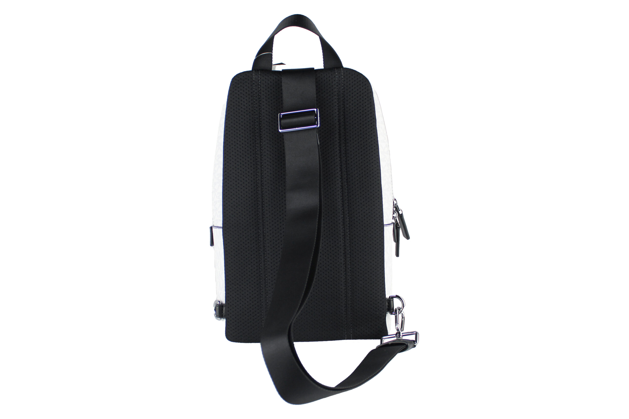 Cooper Medium White Signature PVC Sling Backpack hover