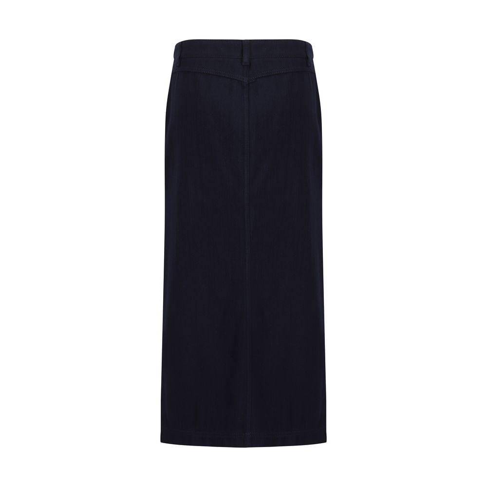 Blue Cotton Skirt hover