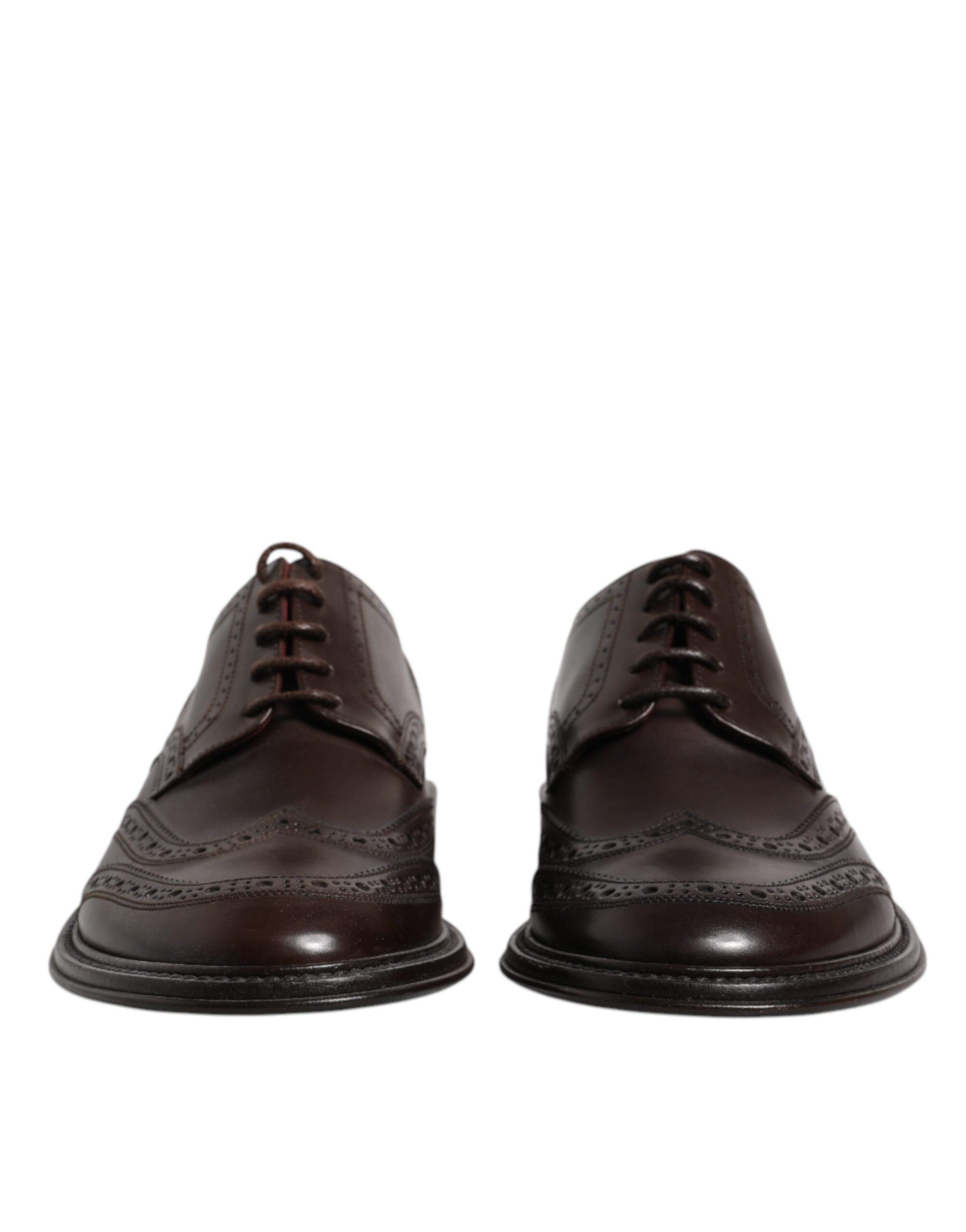 Brown Leather Derby Wingtip Lace Up Formal Dress Shoes hover