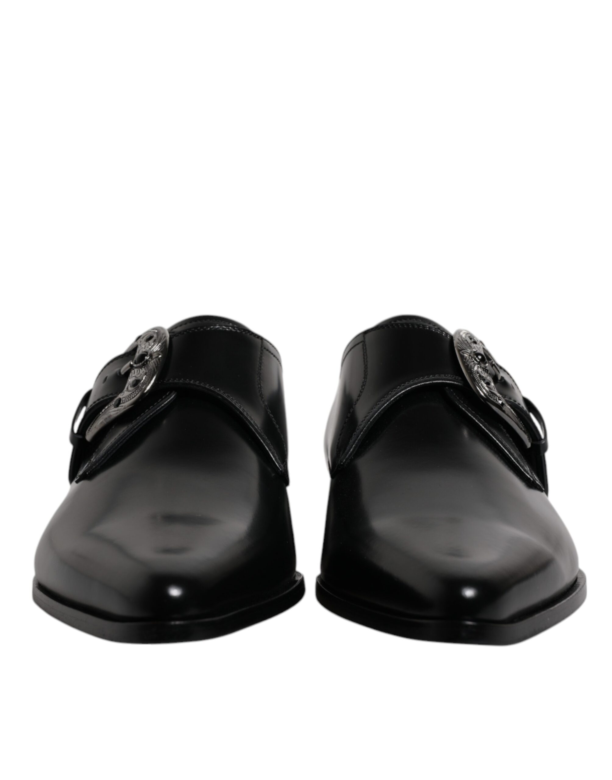 Black Leather Monk Strap Derby Formal Shoes hover