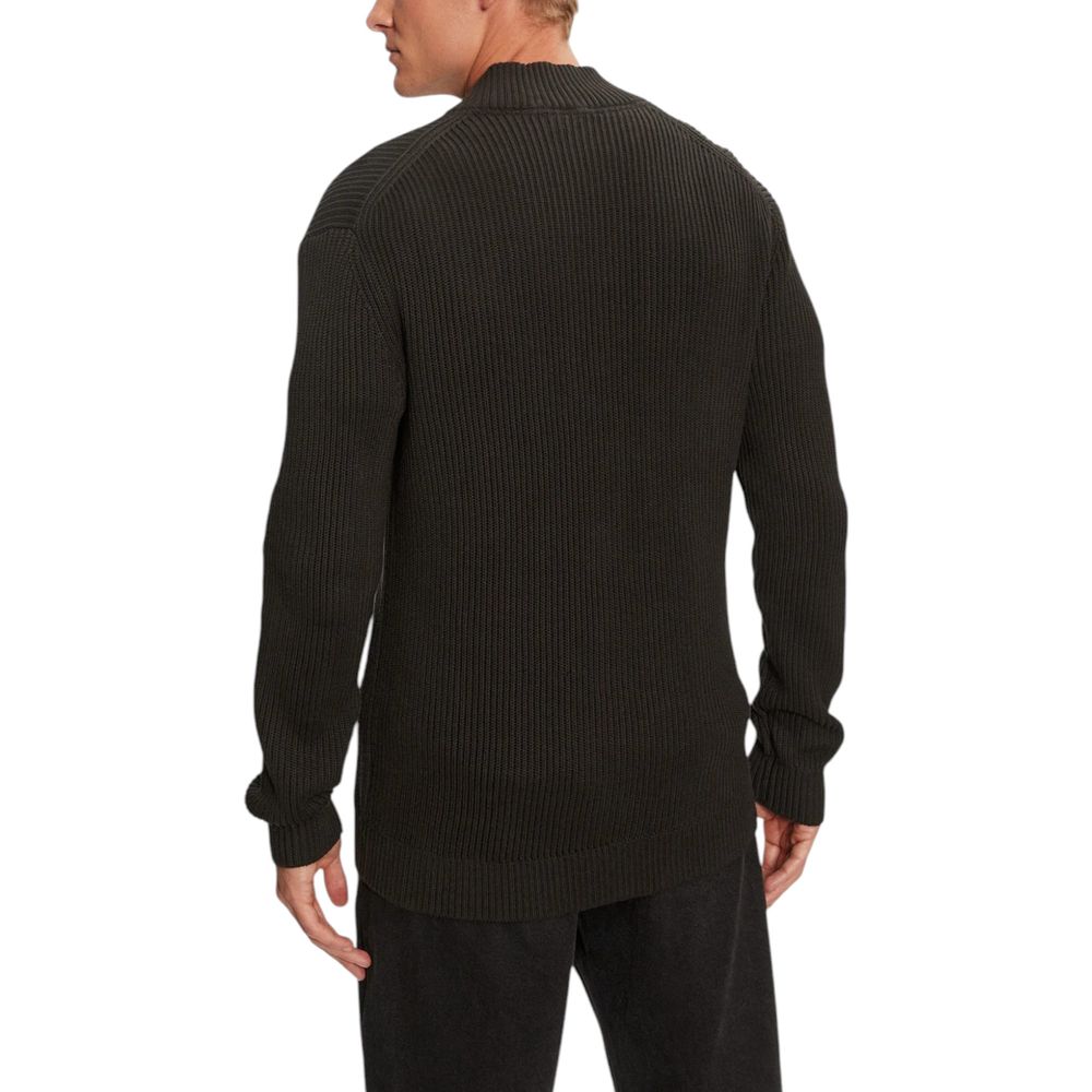 Black Cotton Cardigan hover
