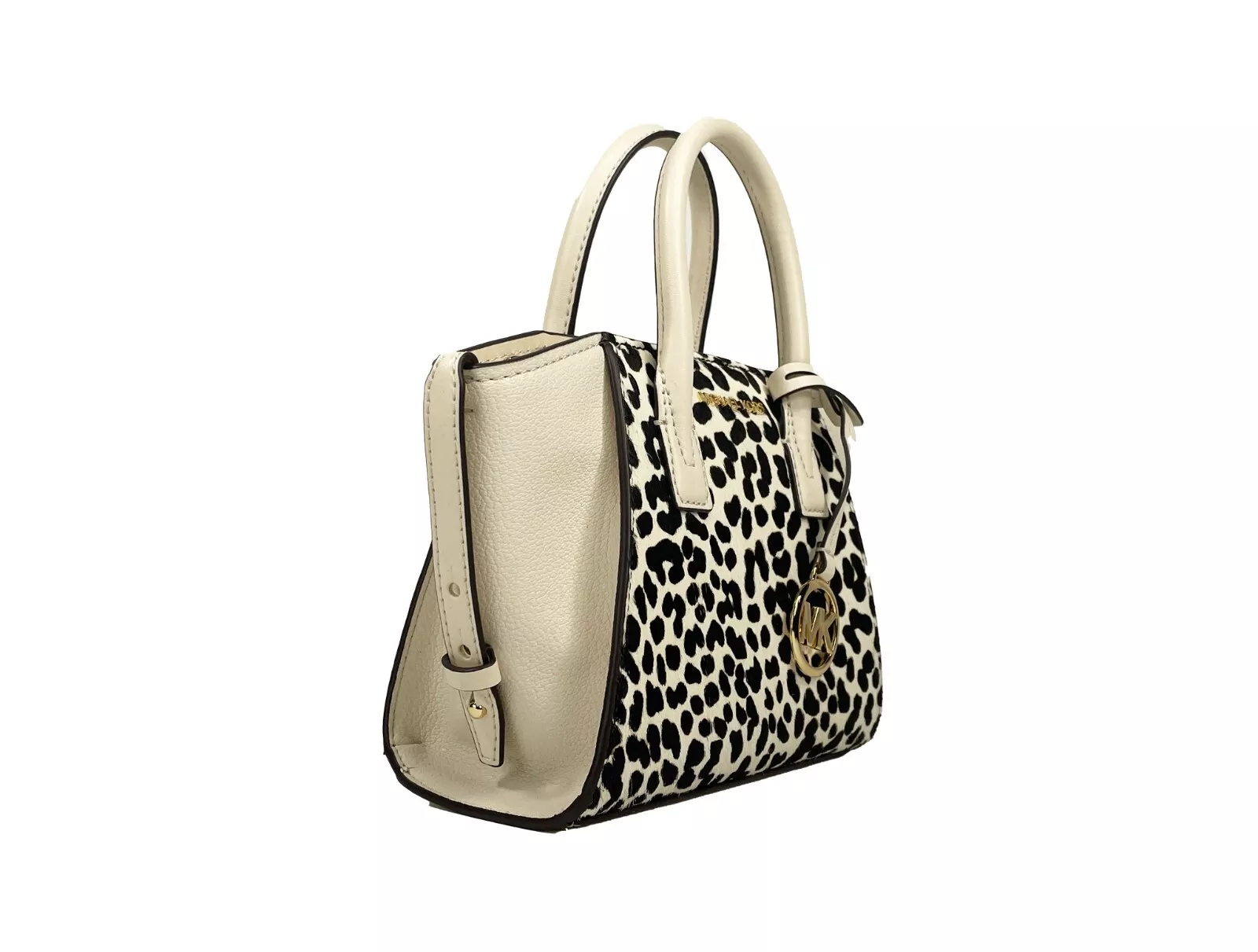 Avril XS Cream Cheetah Satchel Crossbody Bag Purse hover