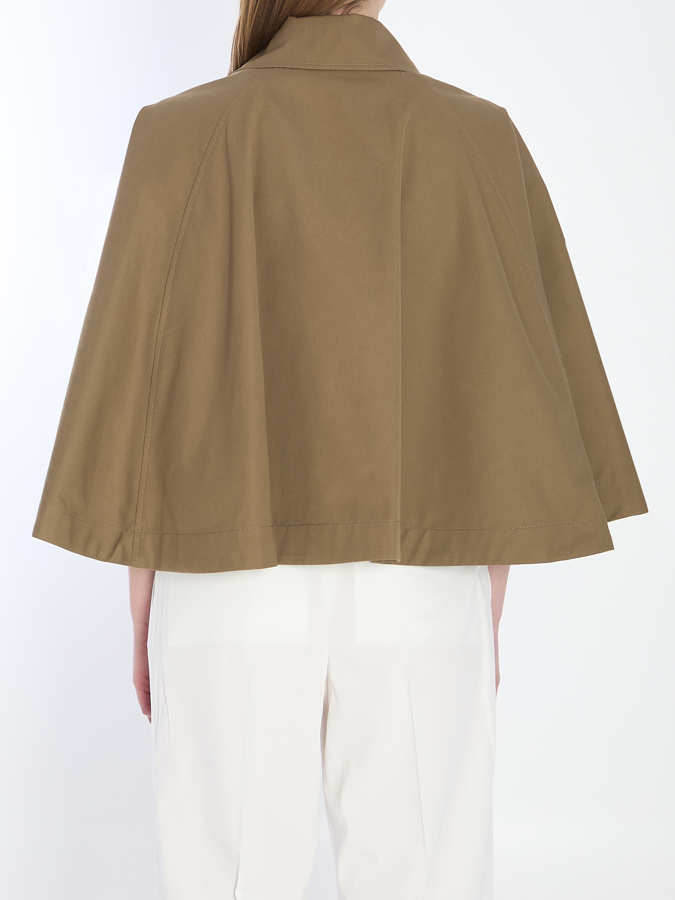 Cotton-blend cropped cape | Luxury For You Cotton-blend cropped cape | Luxury For You