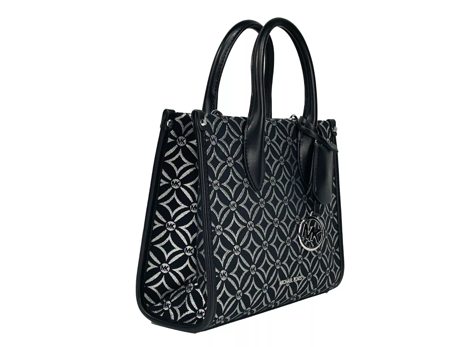 Mirella Small Top Zip Crossbody Tote Bag Black hover