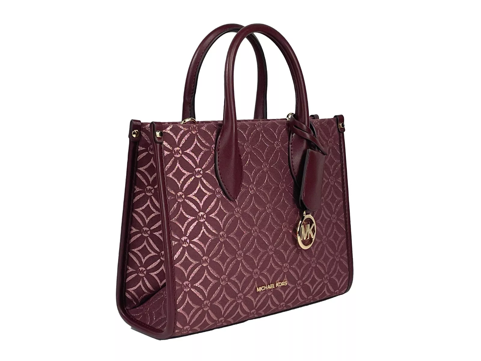 Mirella Small Top Zip Crossbody Tote Bag Oxblood hover