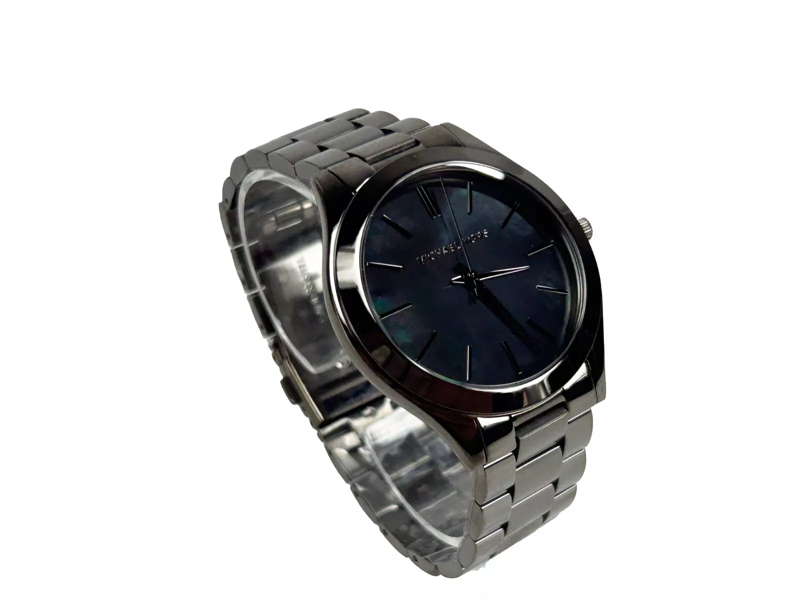 Slim Runway Gun Metal Stainless Steel Watch MK3413 hover