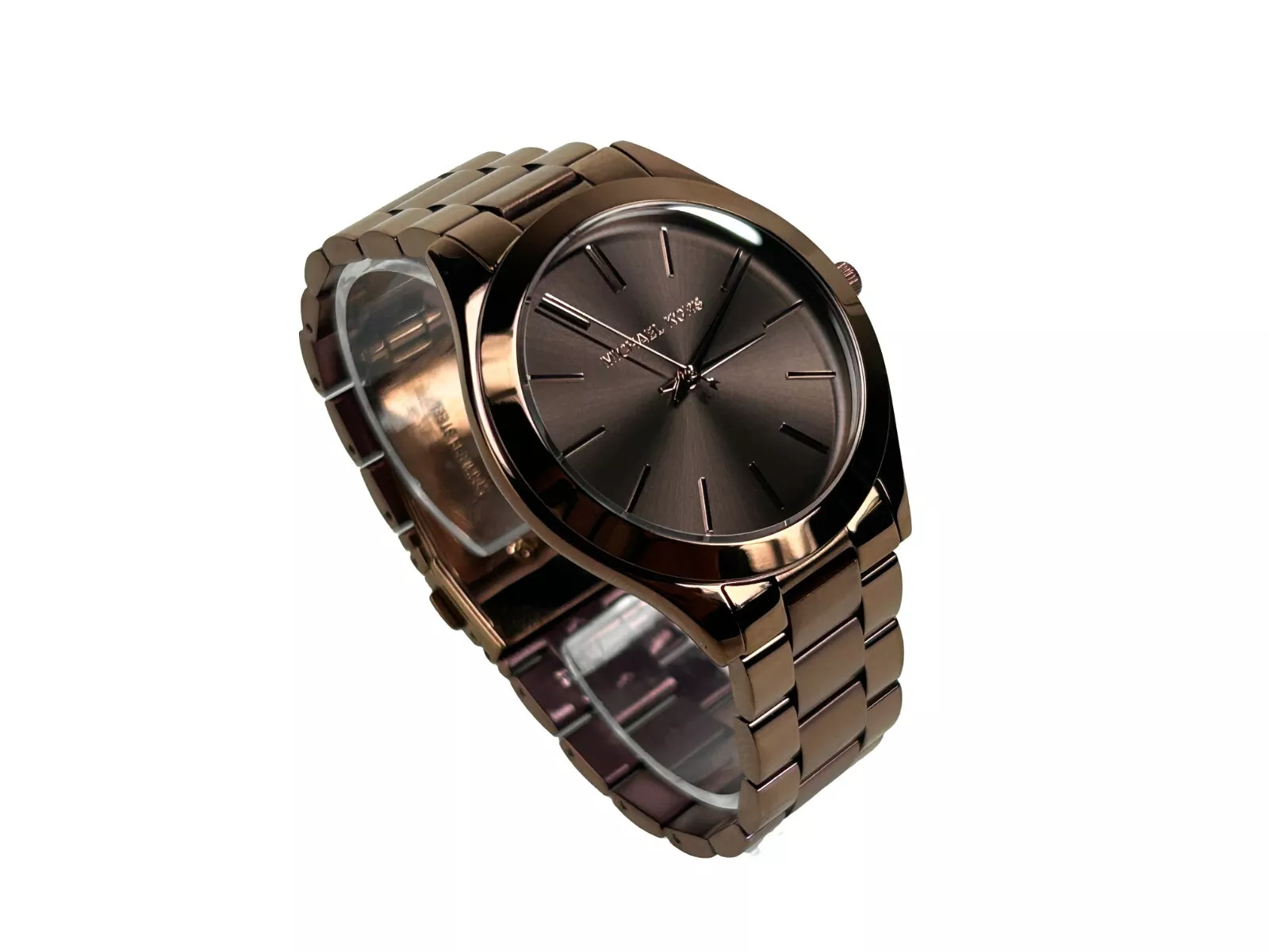 Slim Runway Brown Stainless Steel Watch MK3418 hover