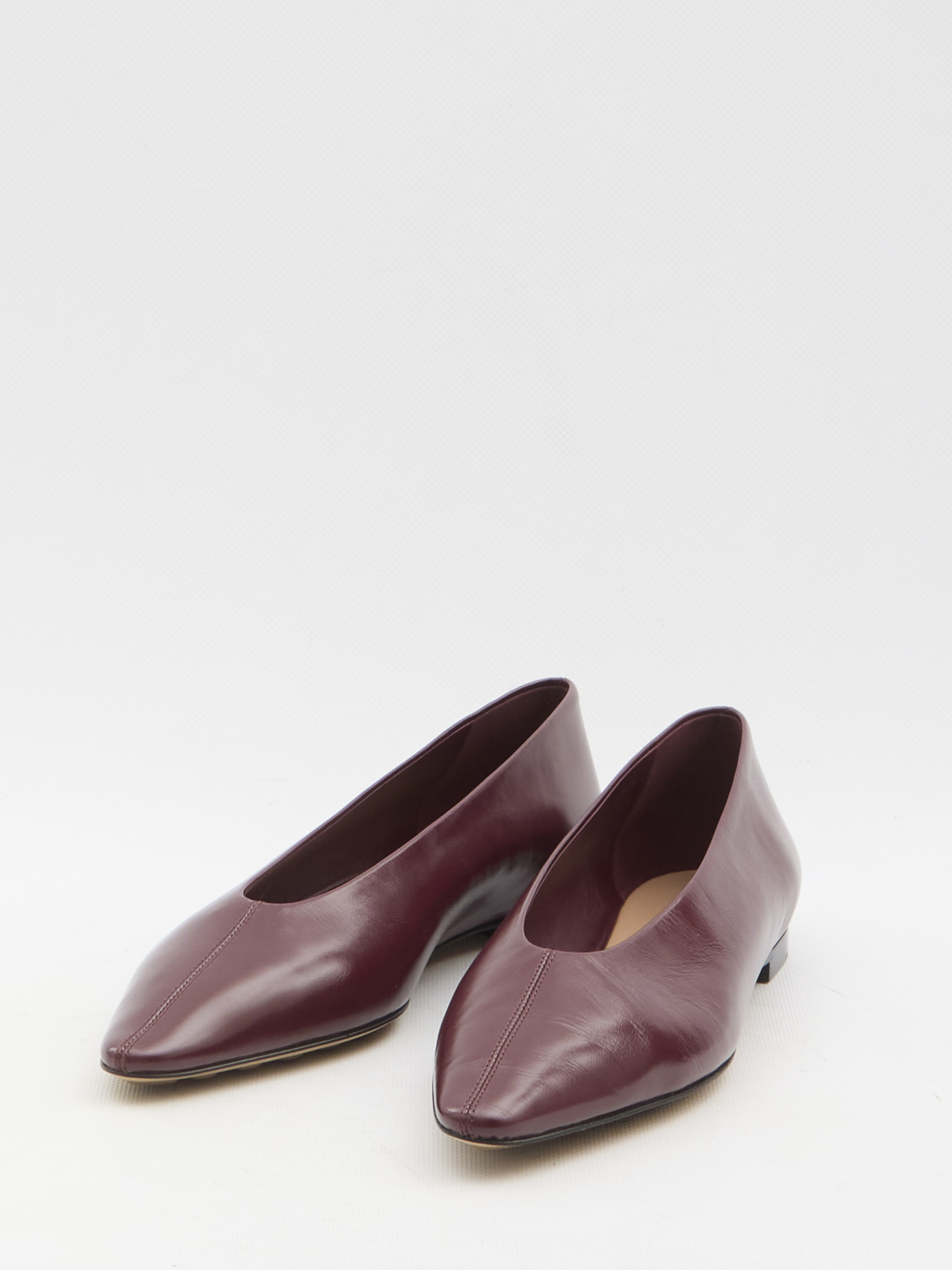 Burgundy Sofia ballet flats hover