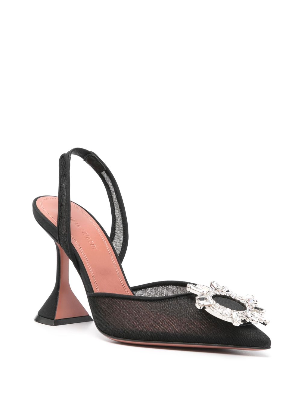 Amina Muaddi With Heel Black