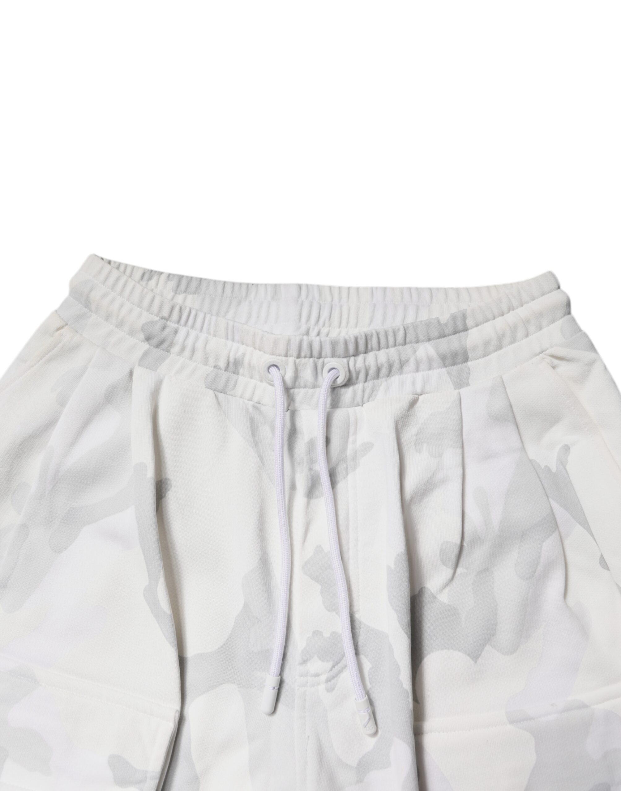 White Camouflage Cargo Jogger Sweatpants Pants