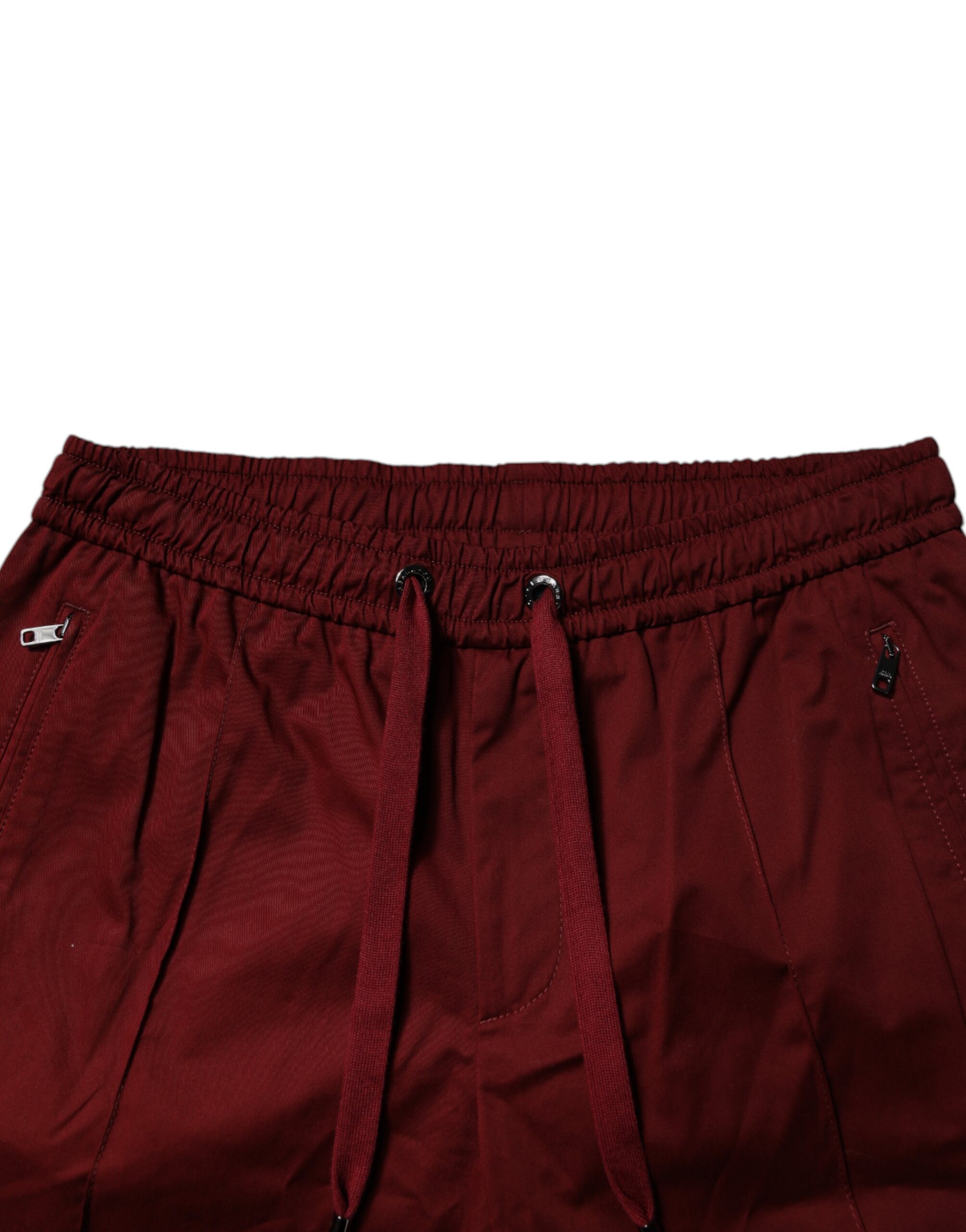 Bordeaux Cotton Men Jogger Sweatpants Pants