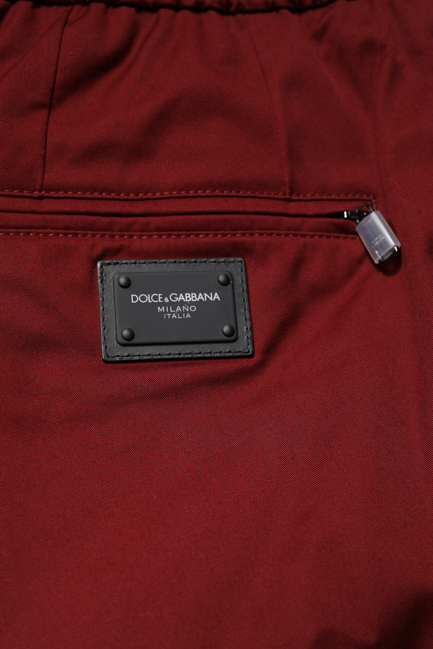 Bordeaux Cotton Men Jogger Sweatpants Pants