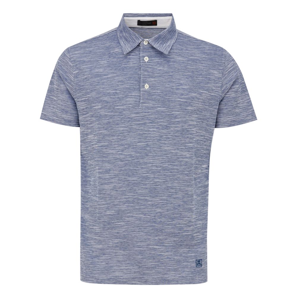 Blue Cotton Polo Shirt