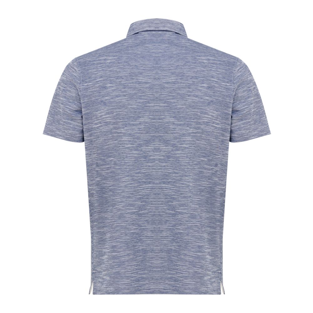 Blue Cotton Polo Shirt