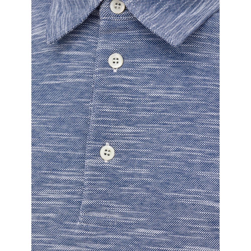 Blue Cotton Polo Shirt