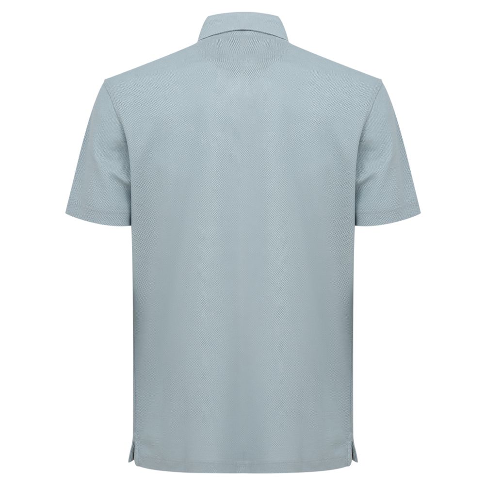 Blue Cotton Polo Shirt