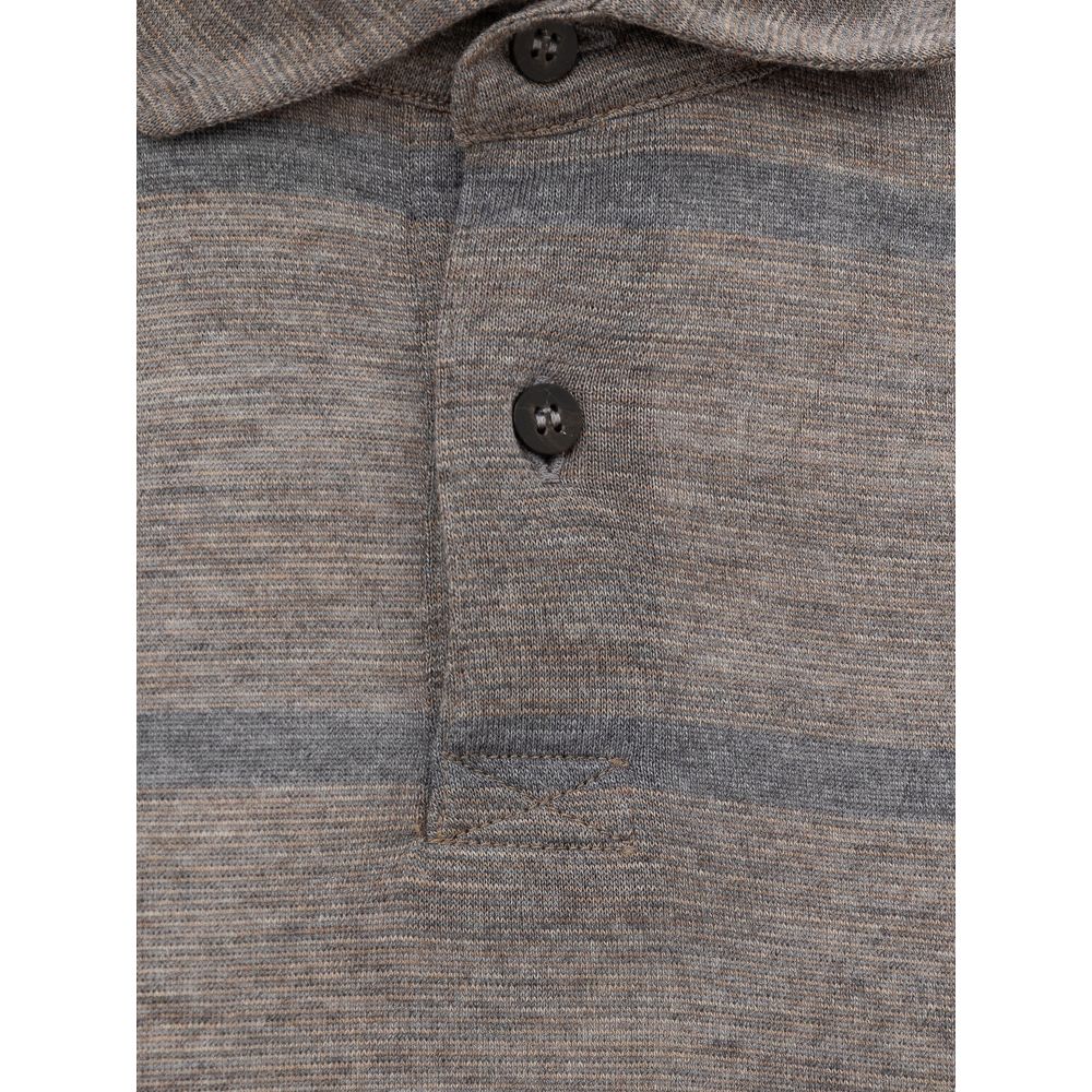 Multicolor Wool Polo Shirt