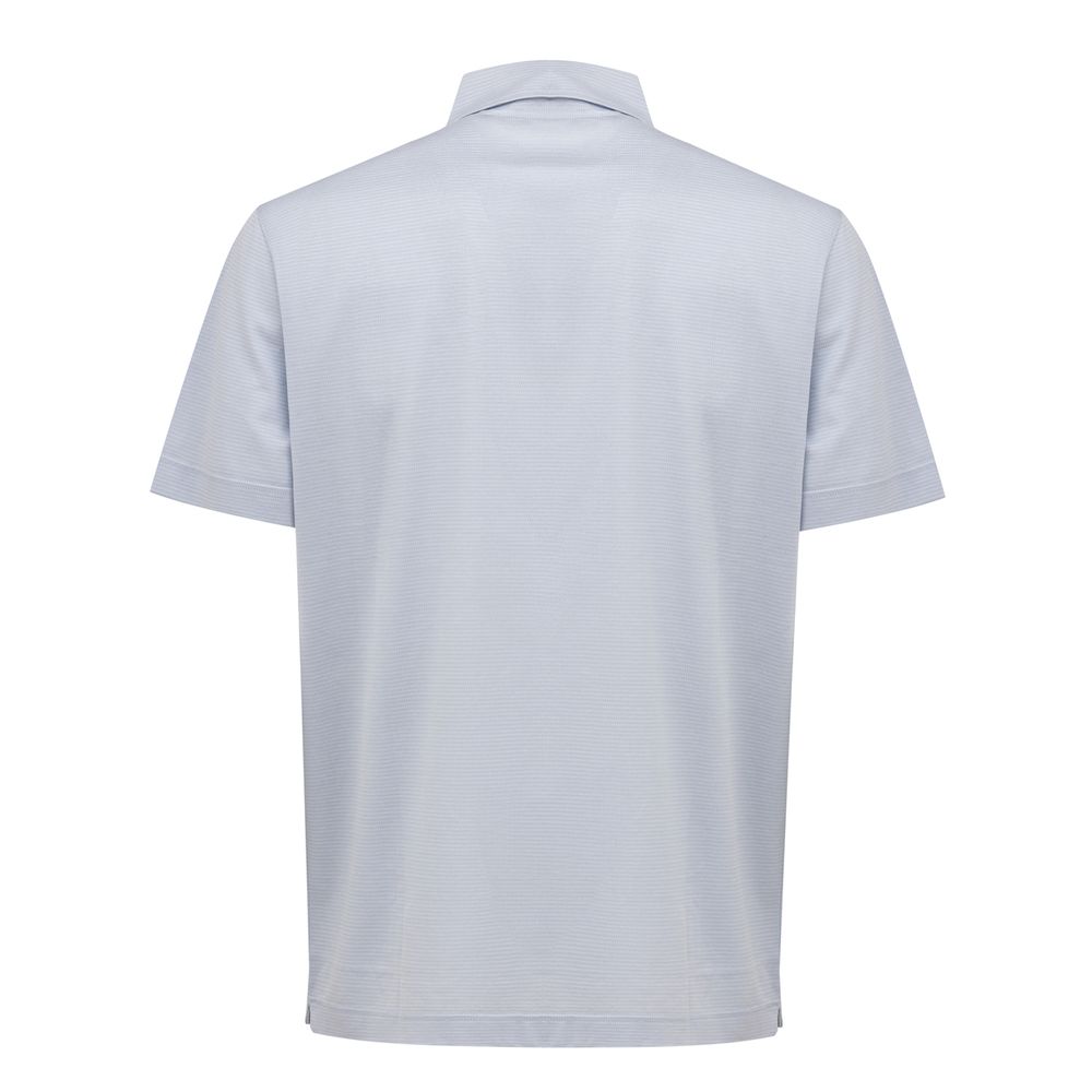 Blue Cotton Polo Shirt