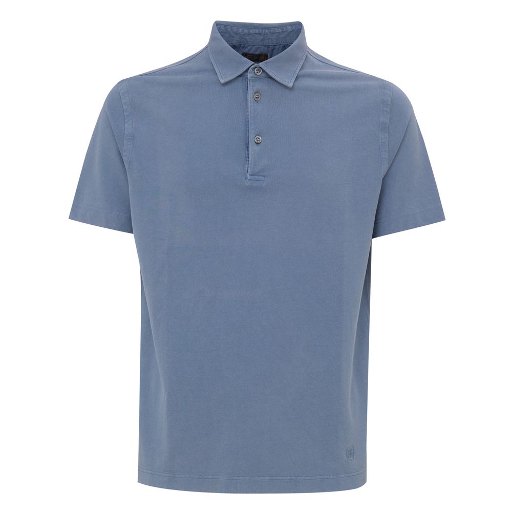 Turquoise Cotton Polo Shirt