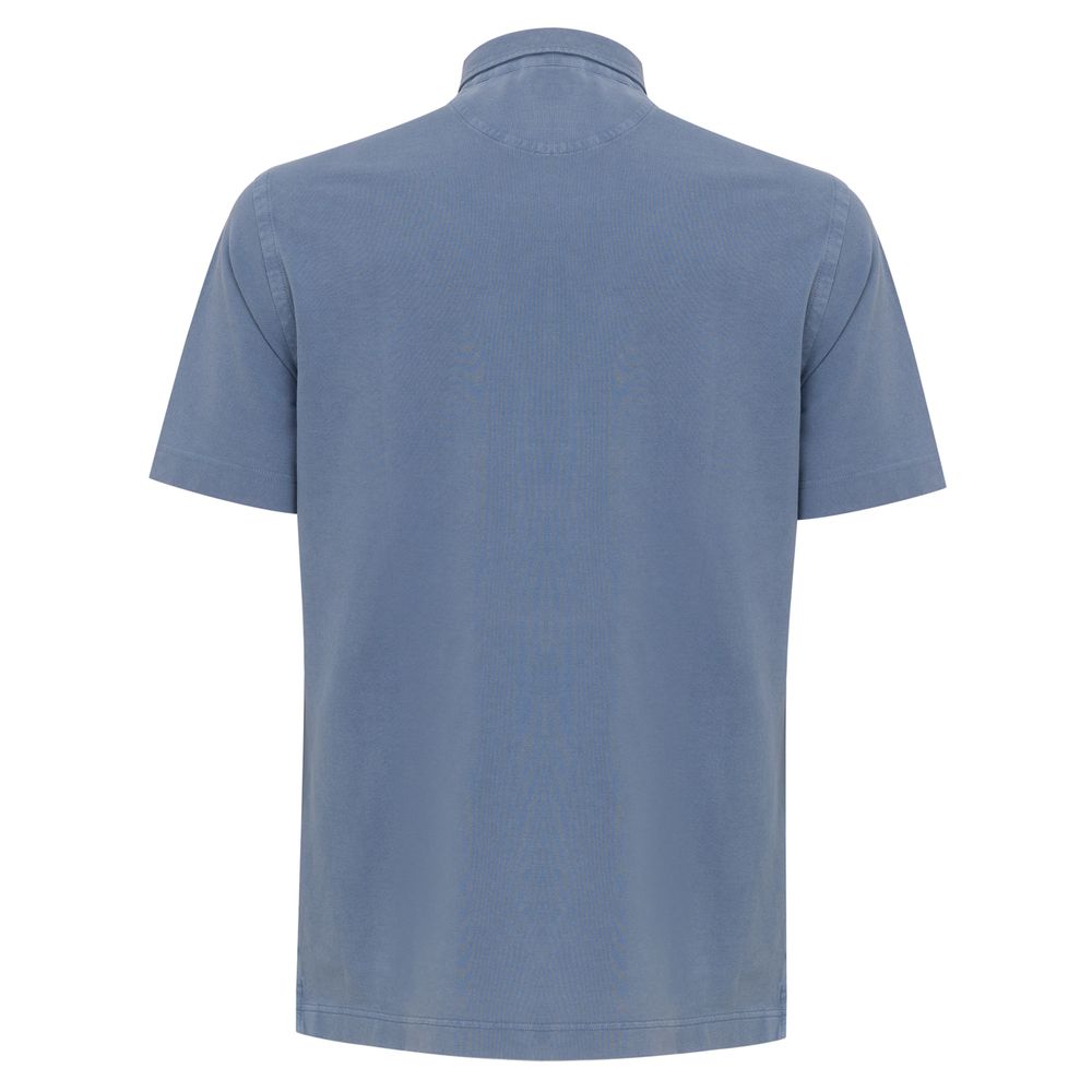 Turquoise Cotton Polo Shirt