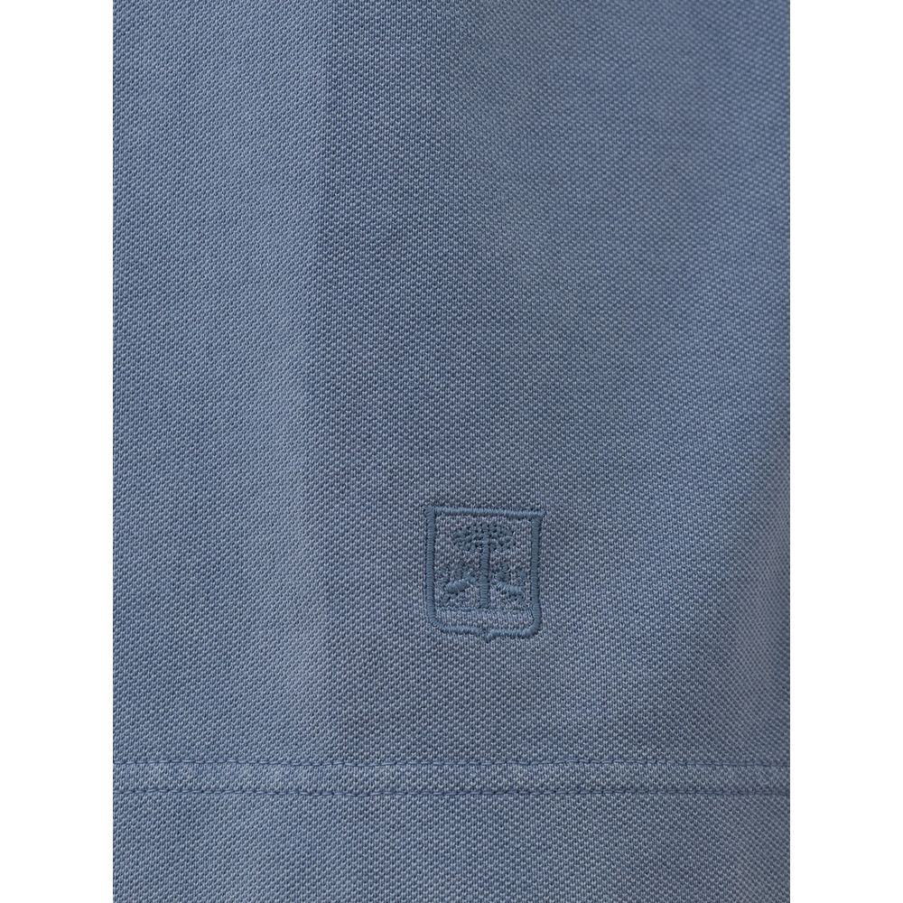 Turquoise Cotton Polo Shirt