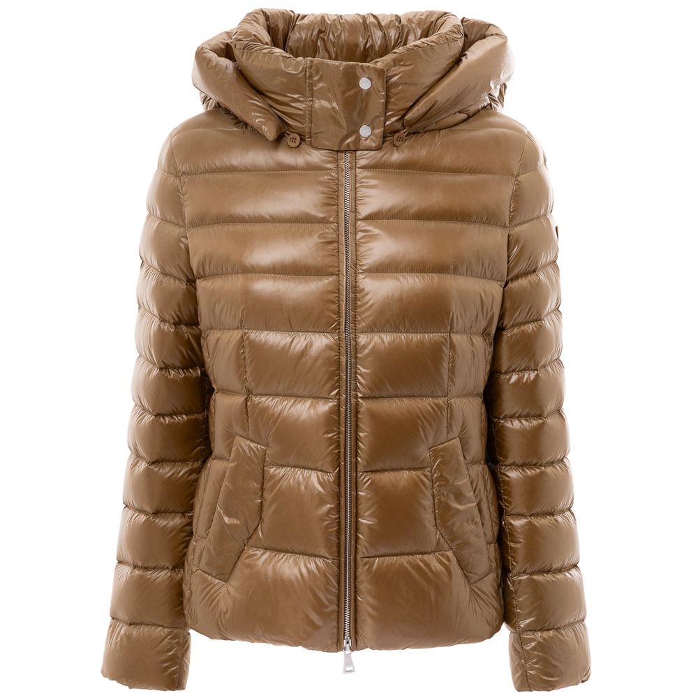 Brown Polyamide Jackets & Coat