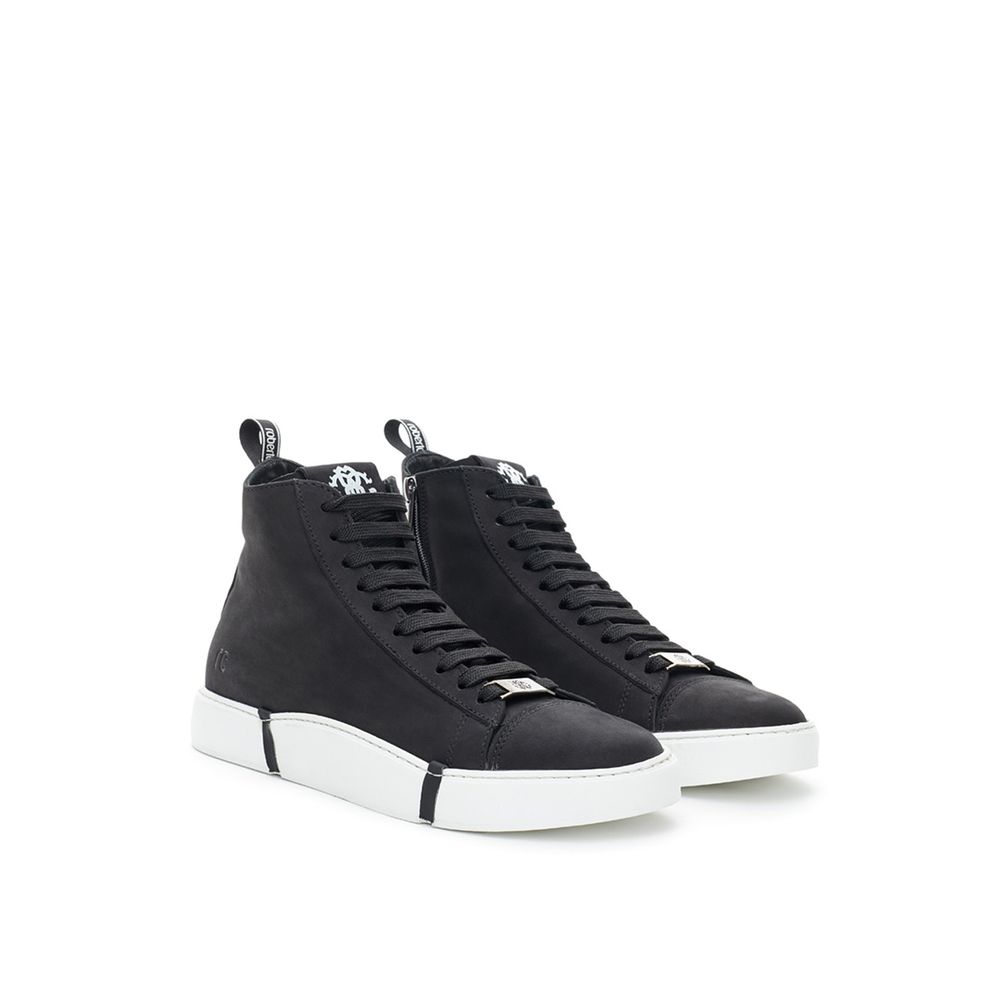 Black Suede Leather Sneaker