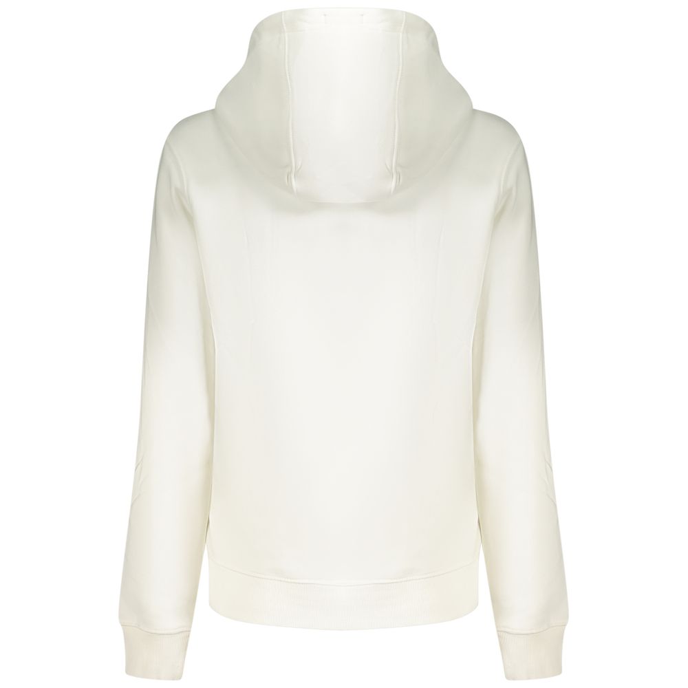 White Cotton Women's Hooded Sweater