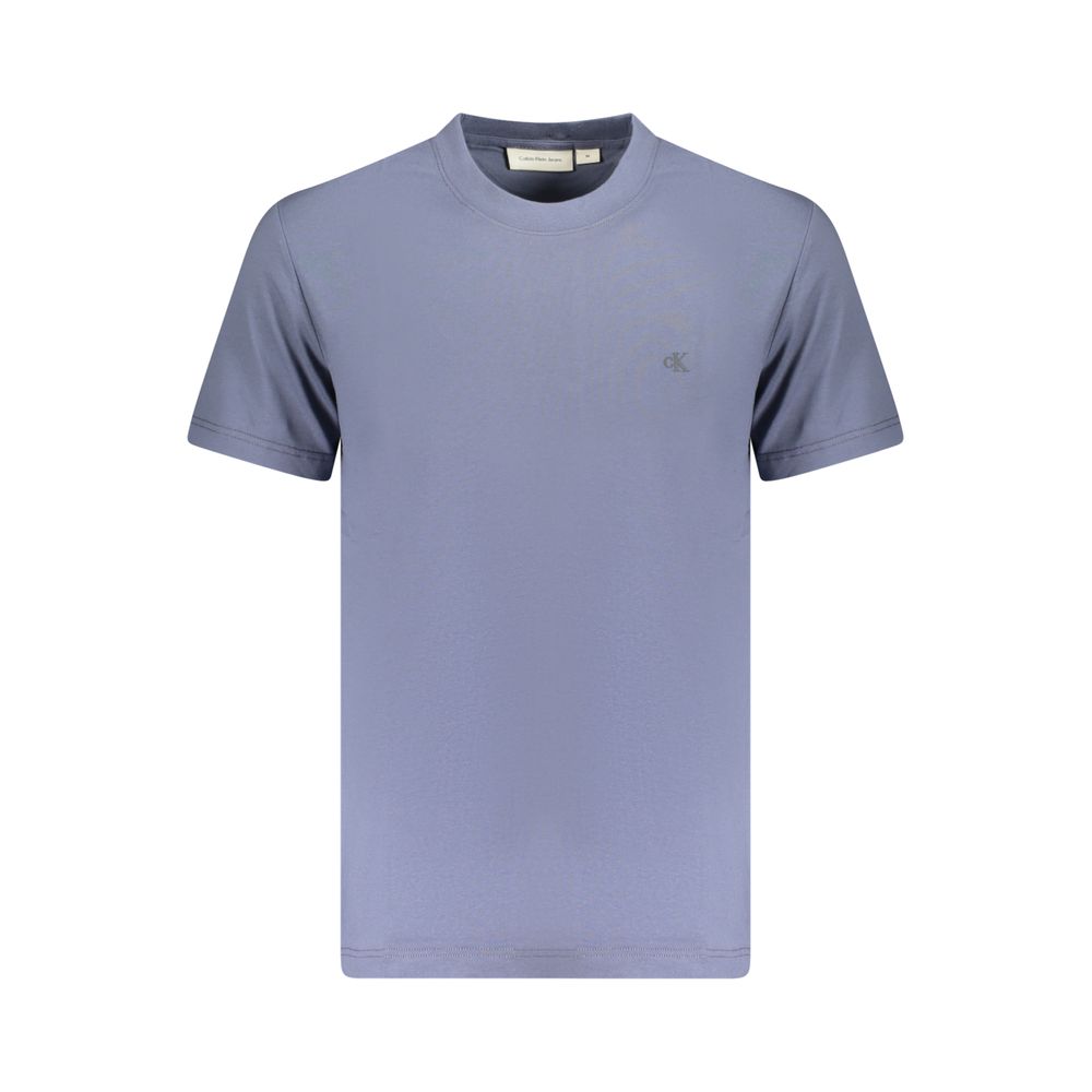 Blue Cotton Men T-Shirt